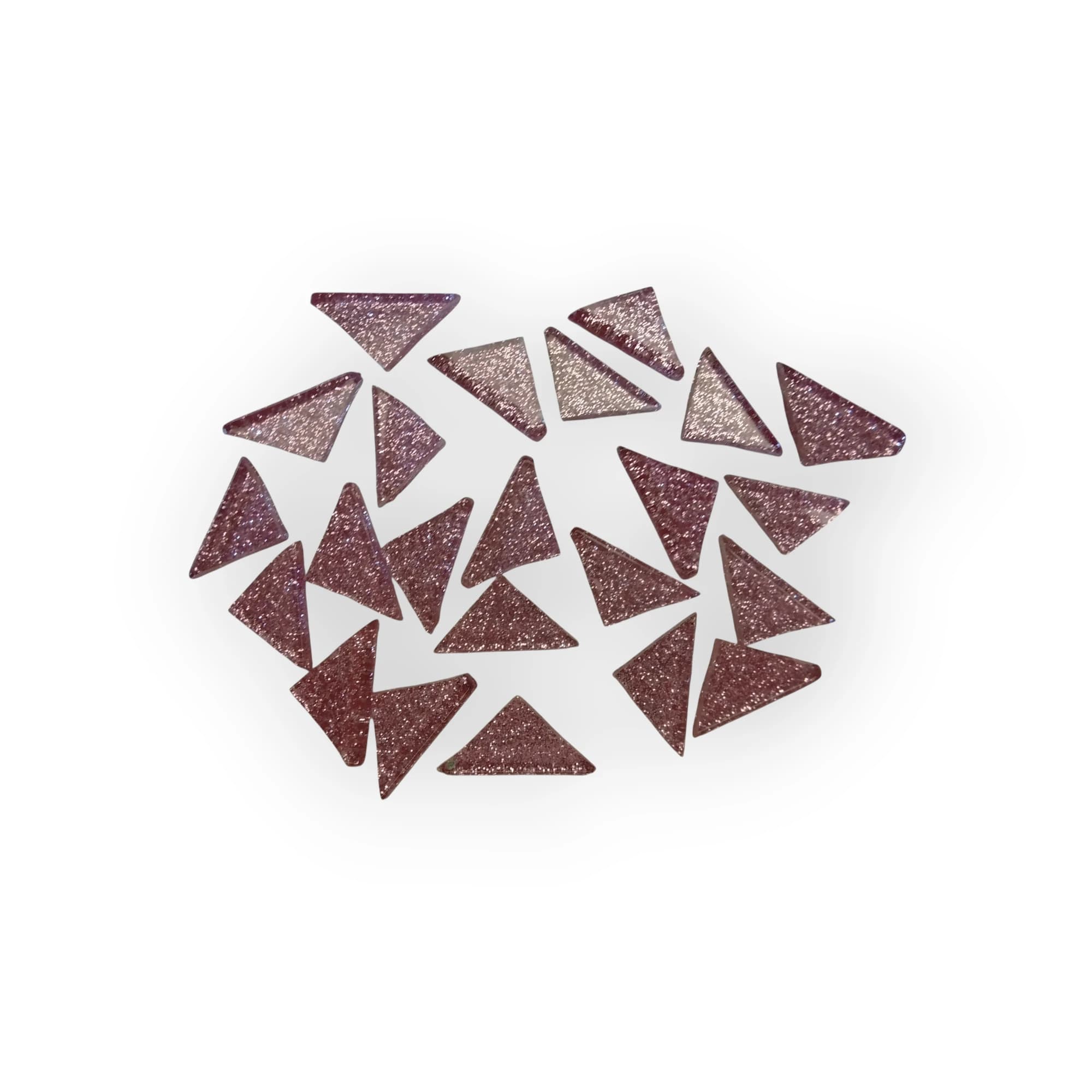 Bag of pre-cut Glitter Dusty Pink mosaic tiles