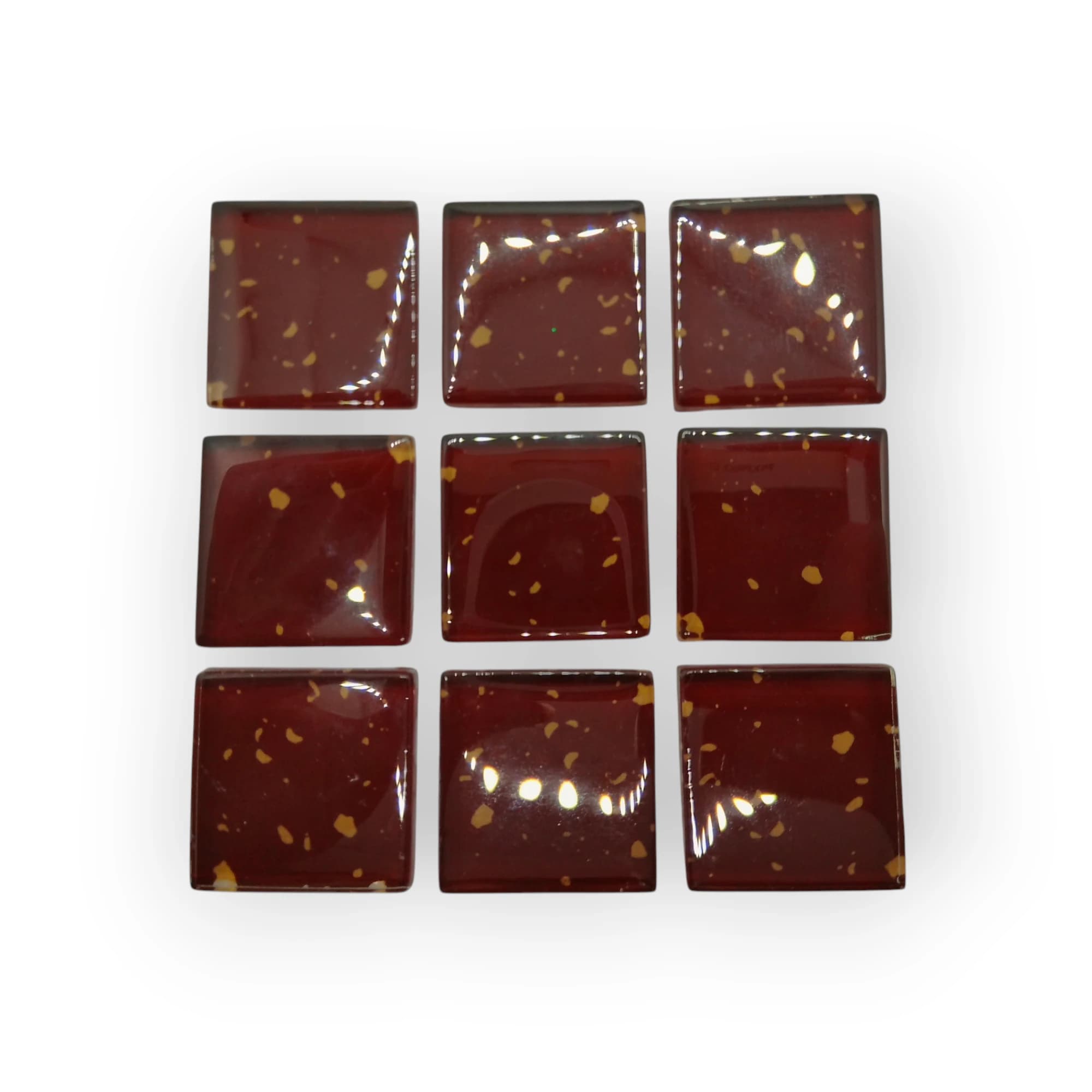8x8 Sheet of Medium Flecked Brown mosaic tiles