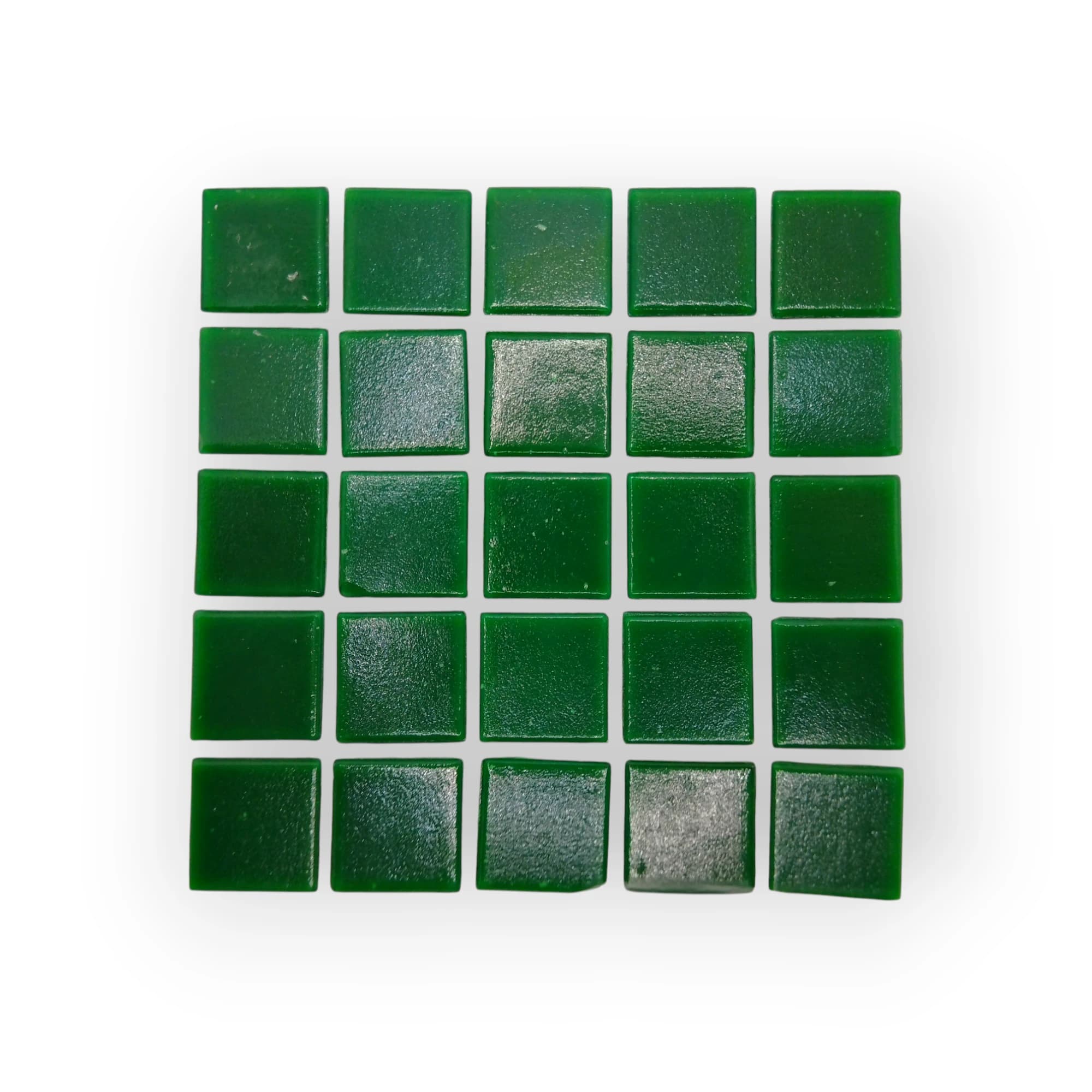 11x11 Sheet of Medium Dark Green mosaic tiles