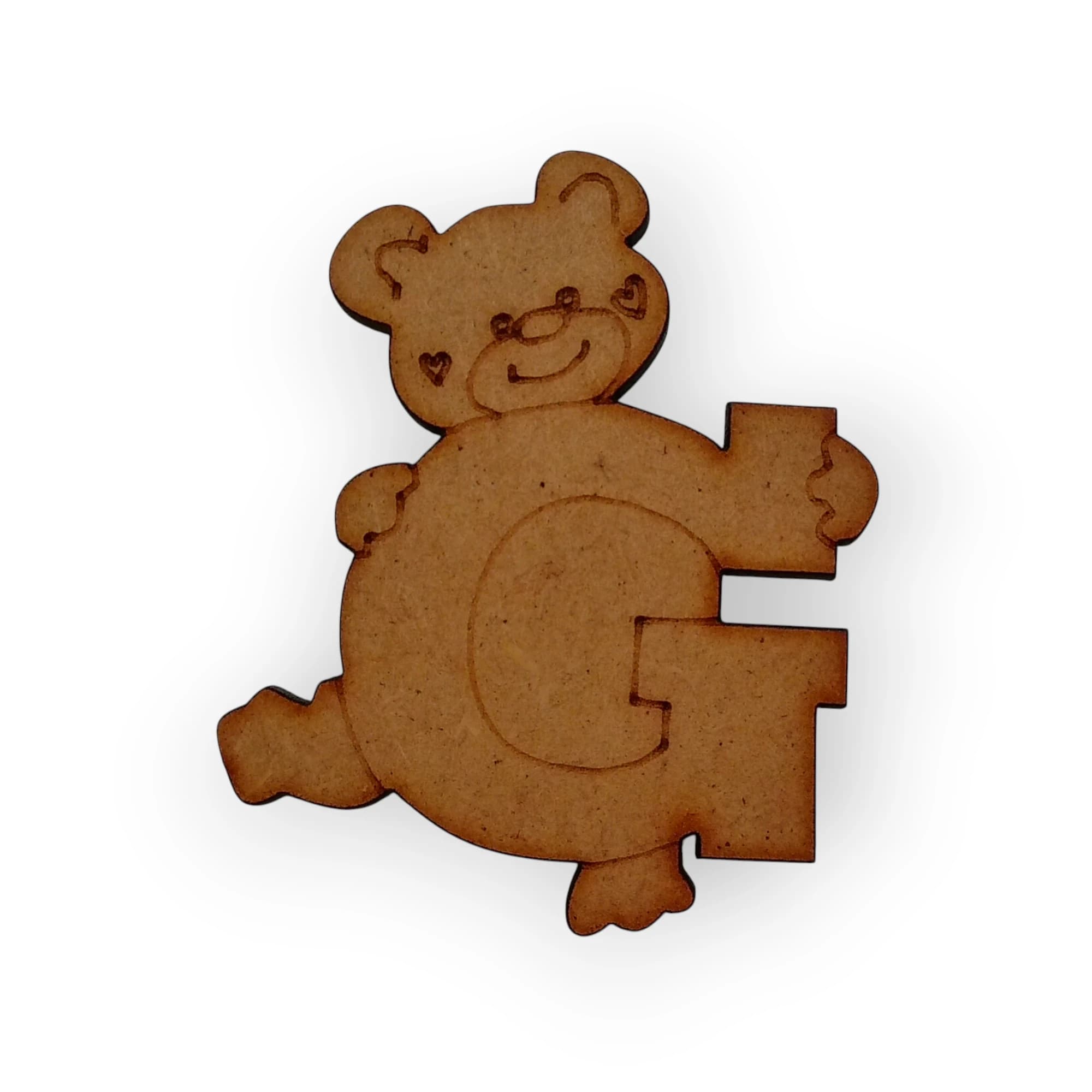 Wood Teddy Letter G
