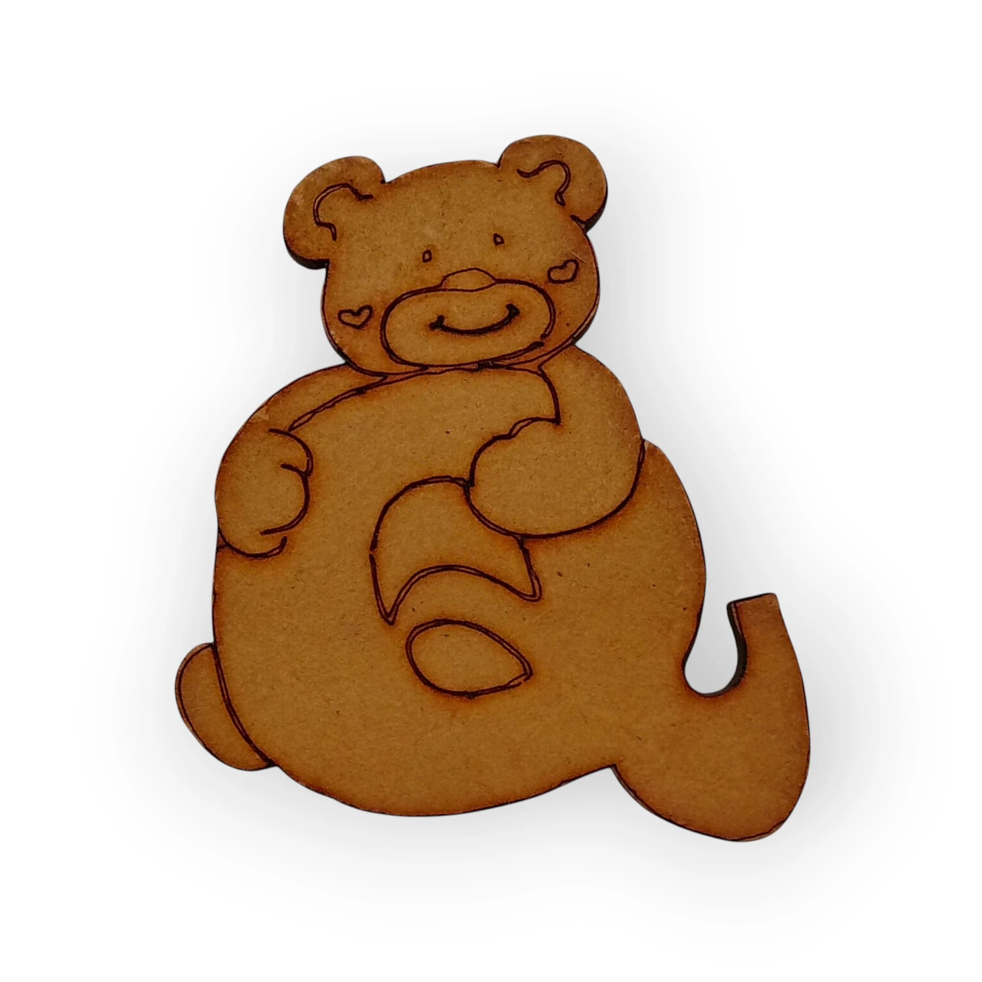 Wood Teddy Letter Q