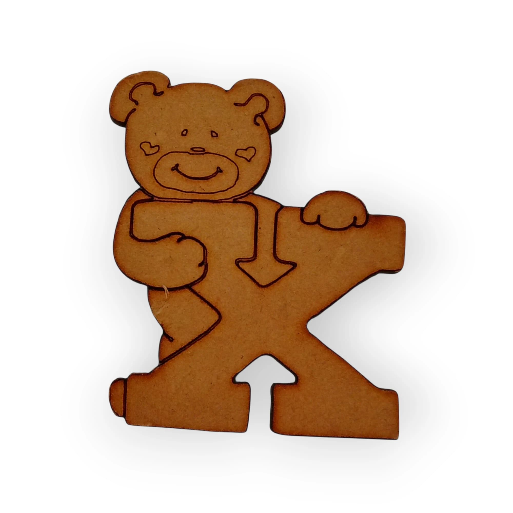 Wood Teddy Letter X