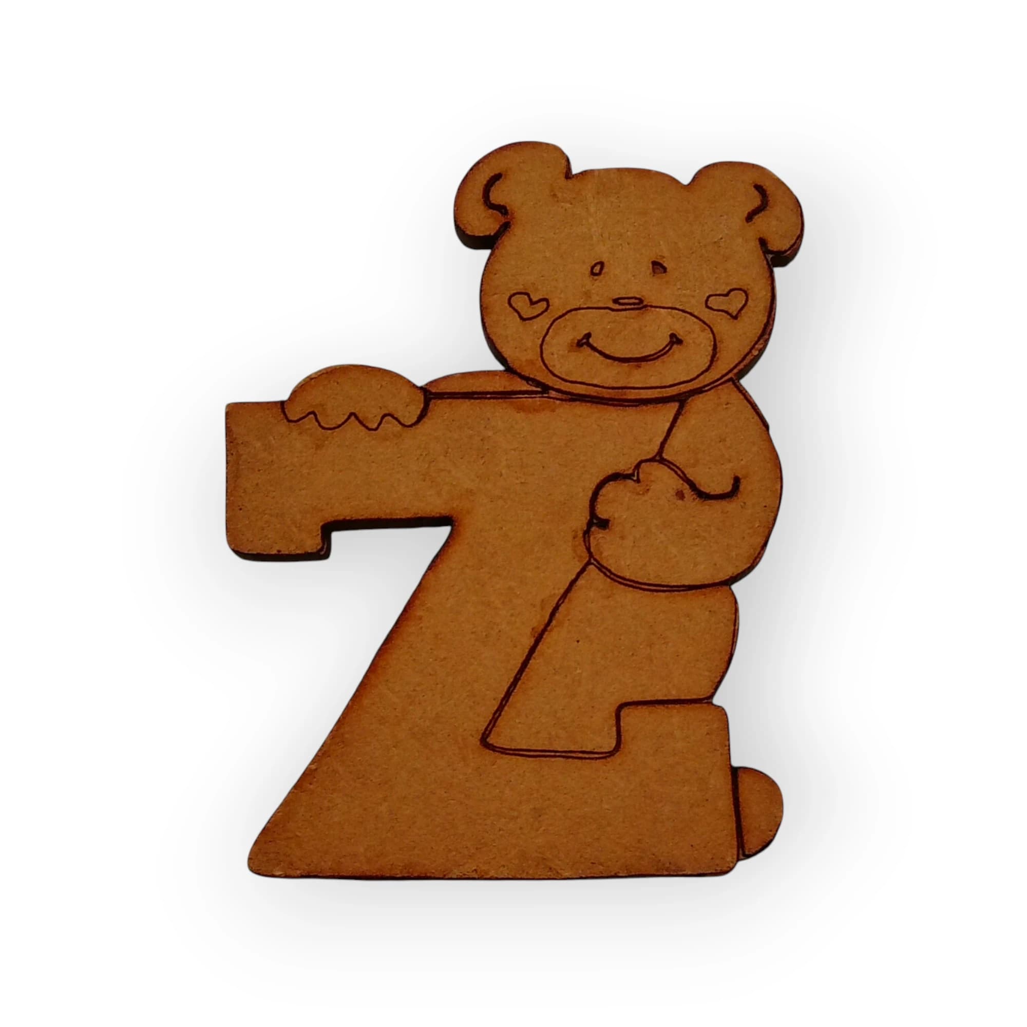 Wood Teddy Letter Z