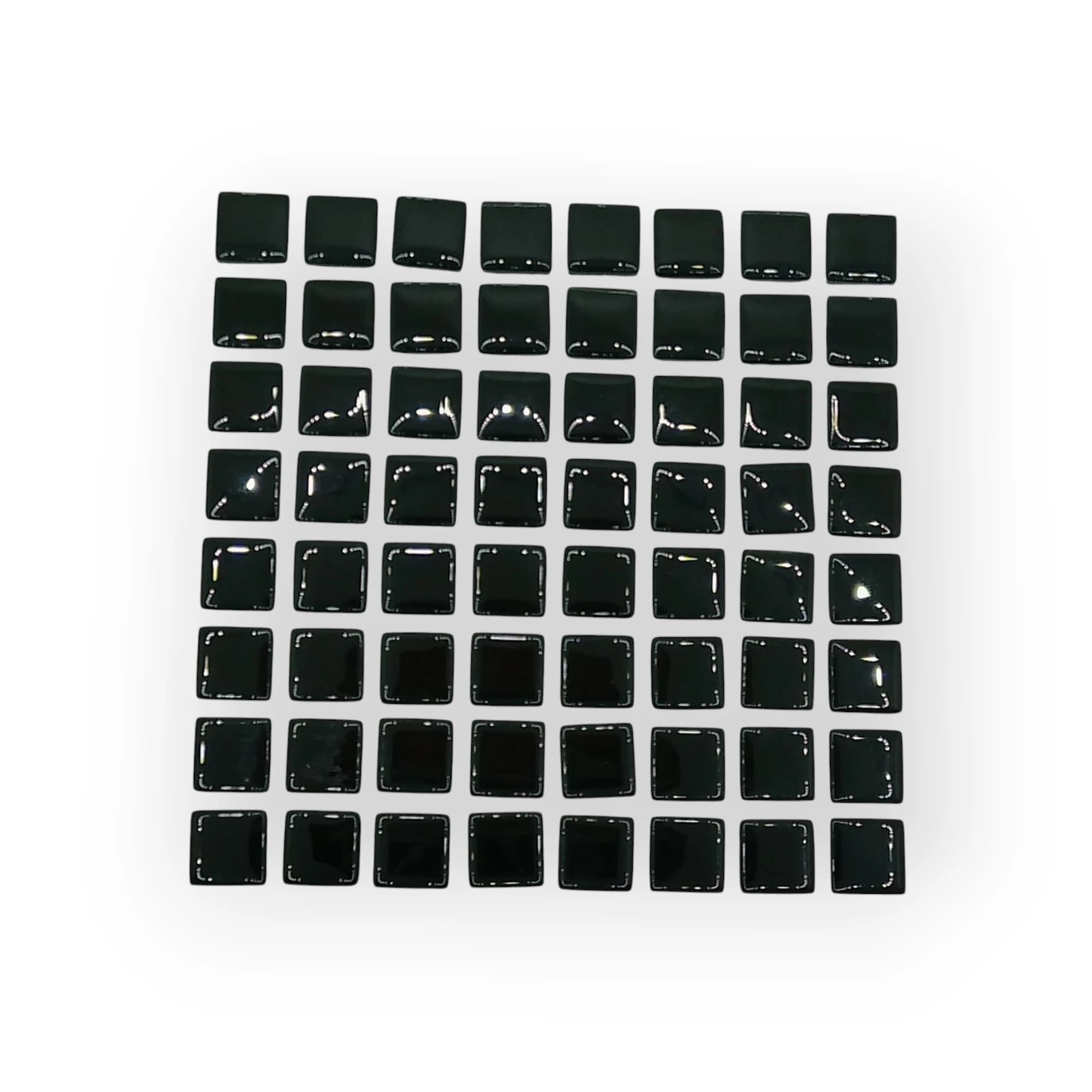 10x10 Sheet of Small Black mosaic tiles