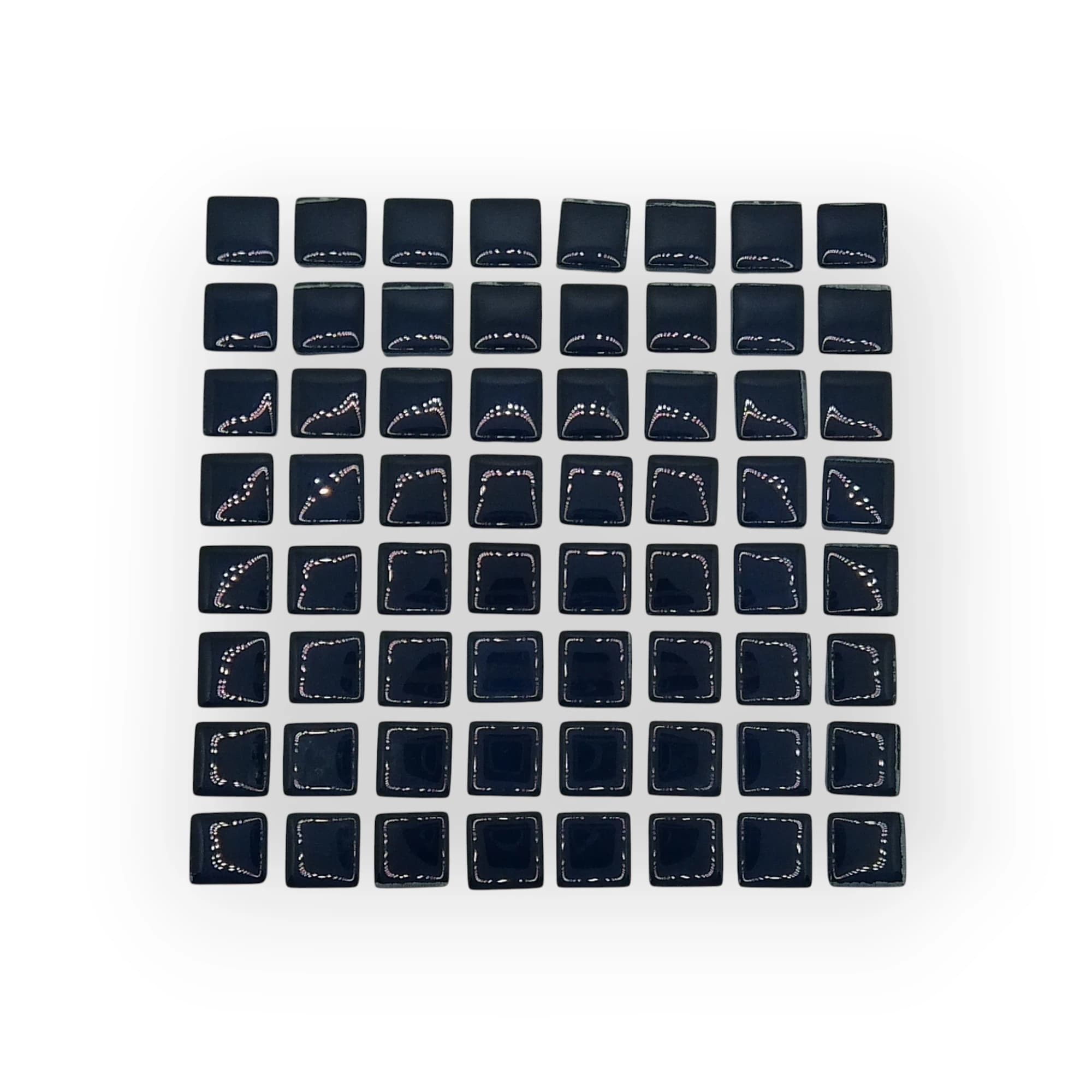 10x10 Sheet of Small Navy Blue mosaic tiles