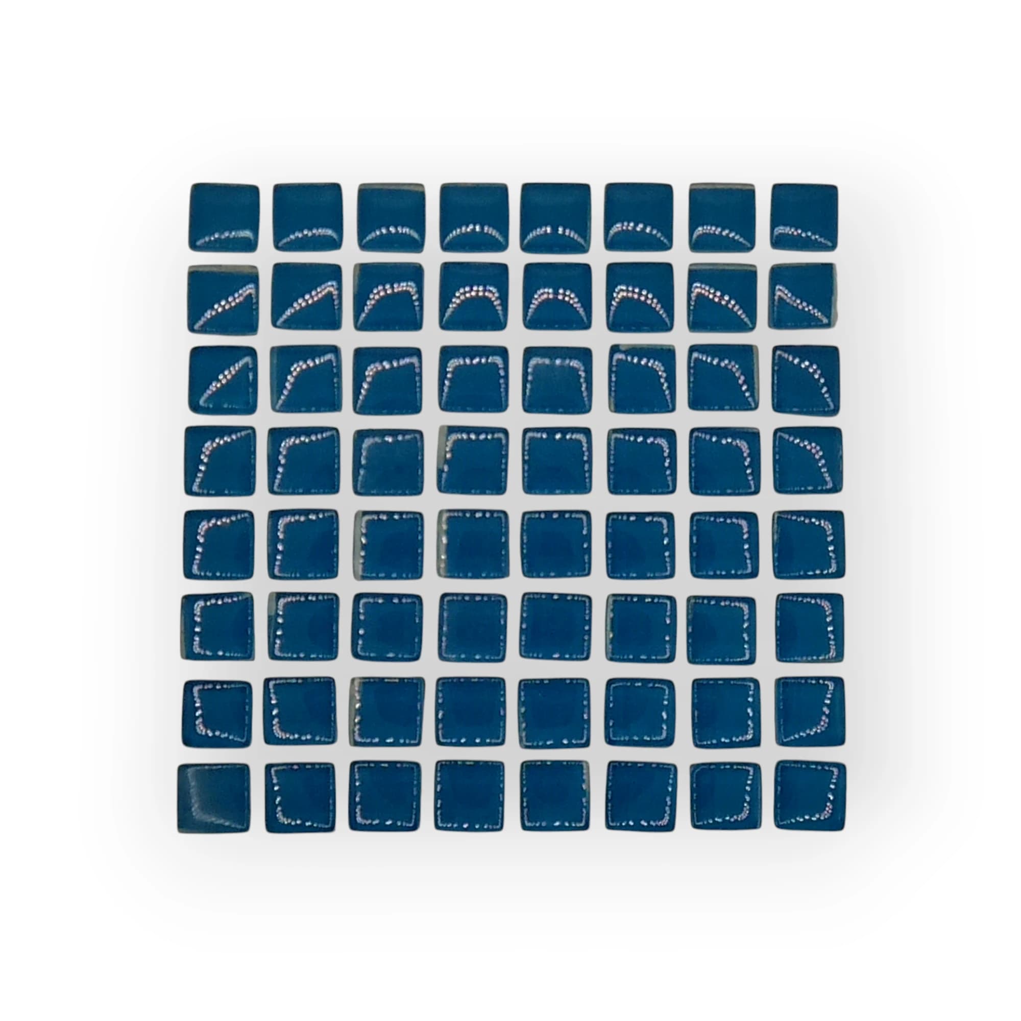 10x10 Sheet of Small Sky Blue mosaic tiles