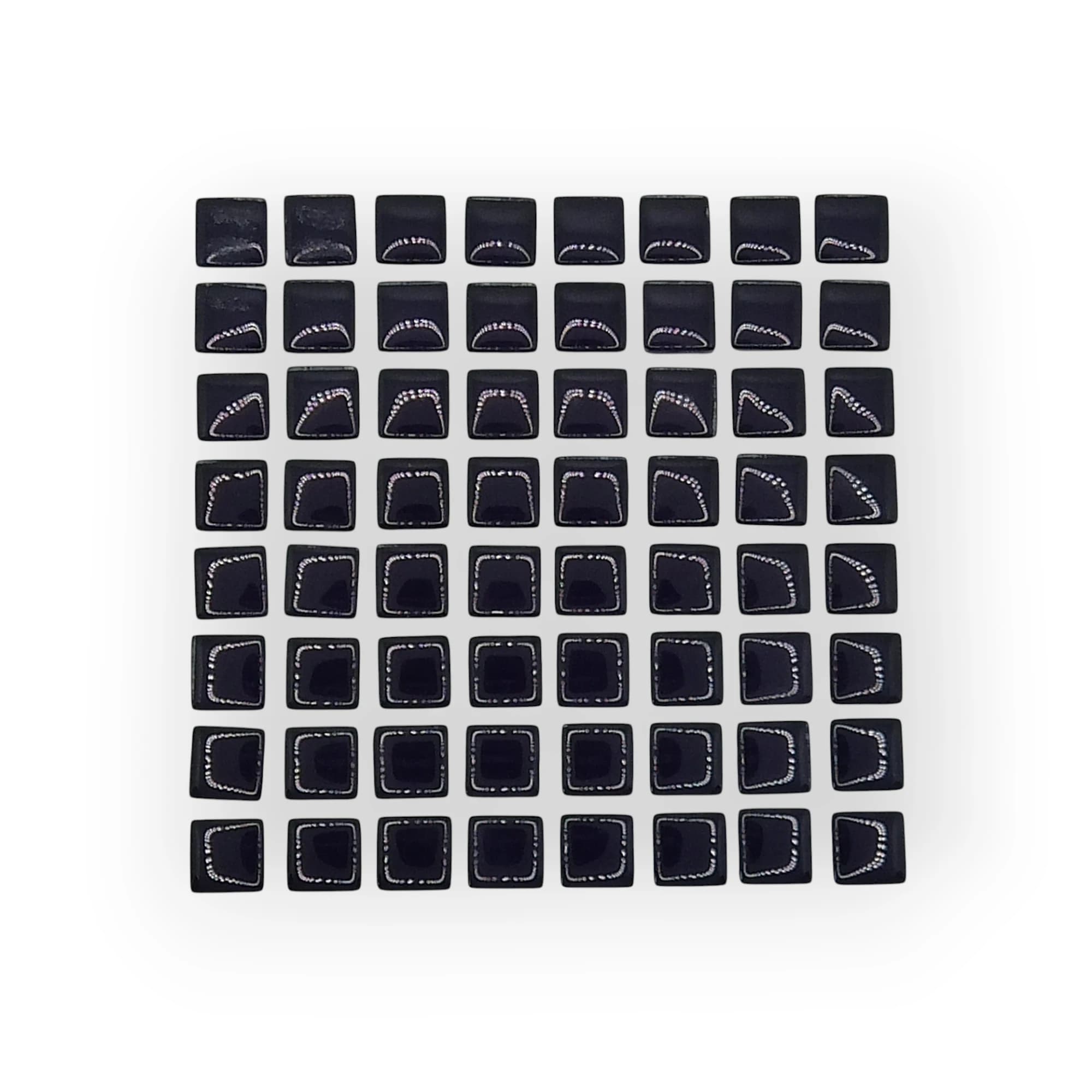 10x10 Sheet of Small Dark Purple mosaic tiles