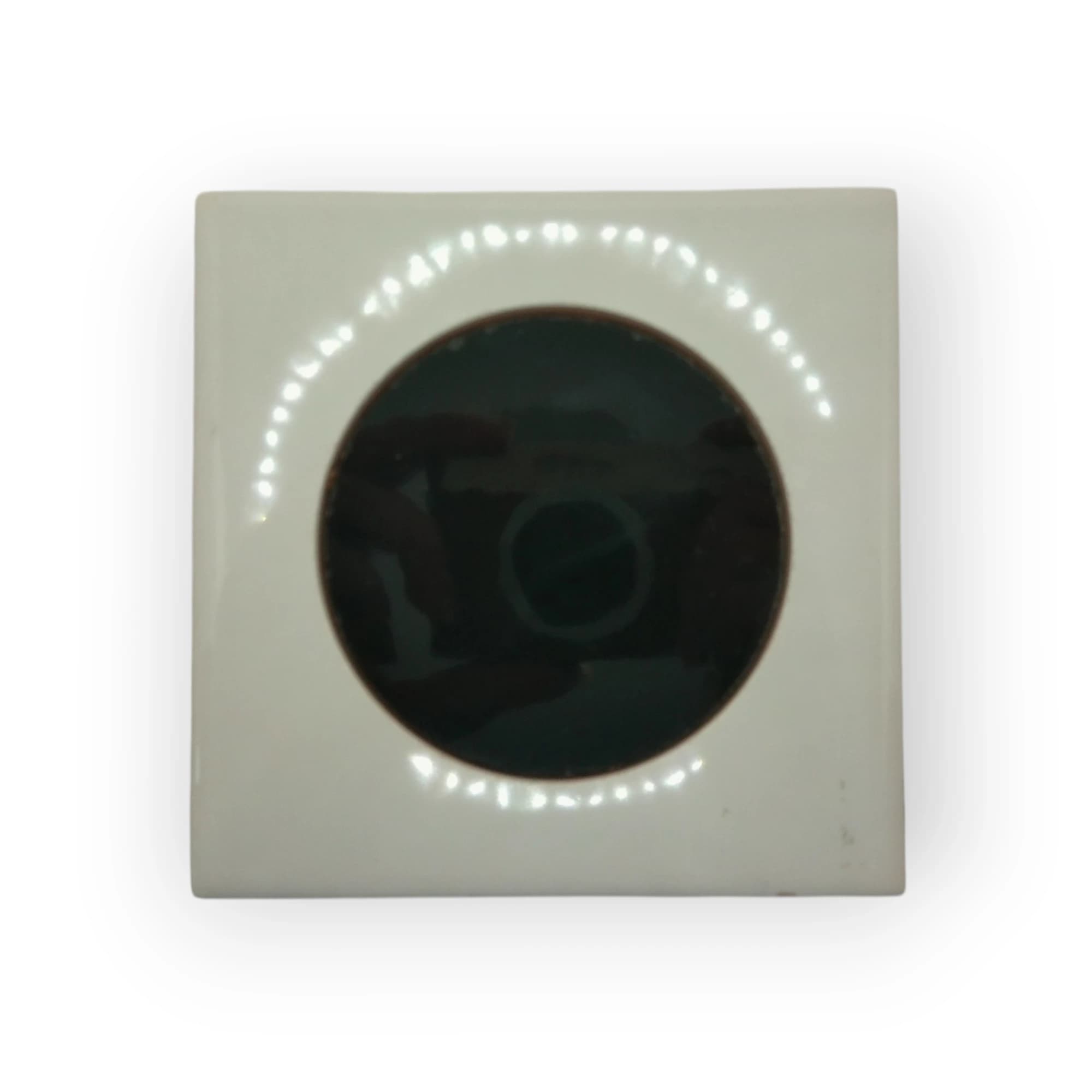 10x10 Sheet of Round Black in White mosaic tiles