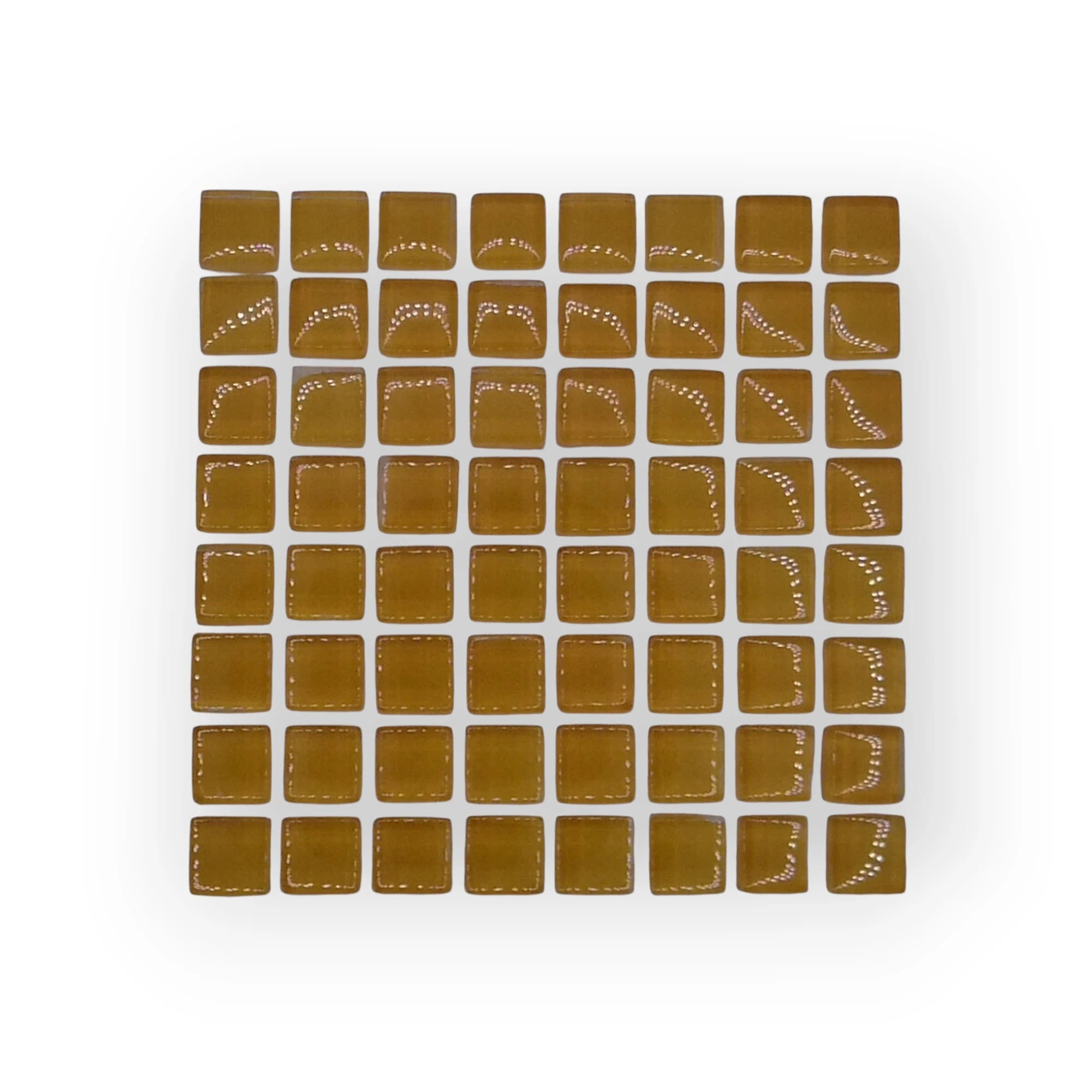 10x10 Sheet of Small Mustard mosaic tiles