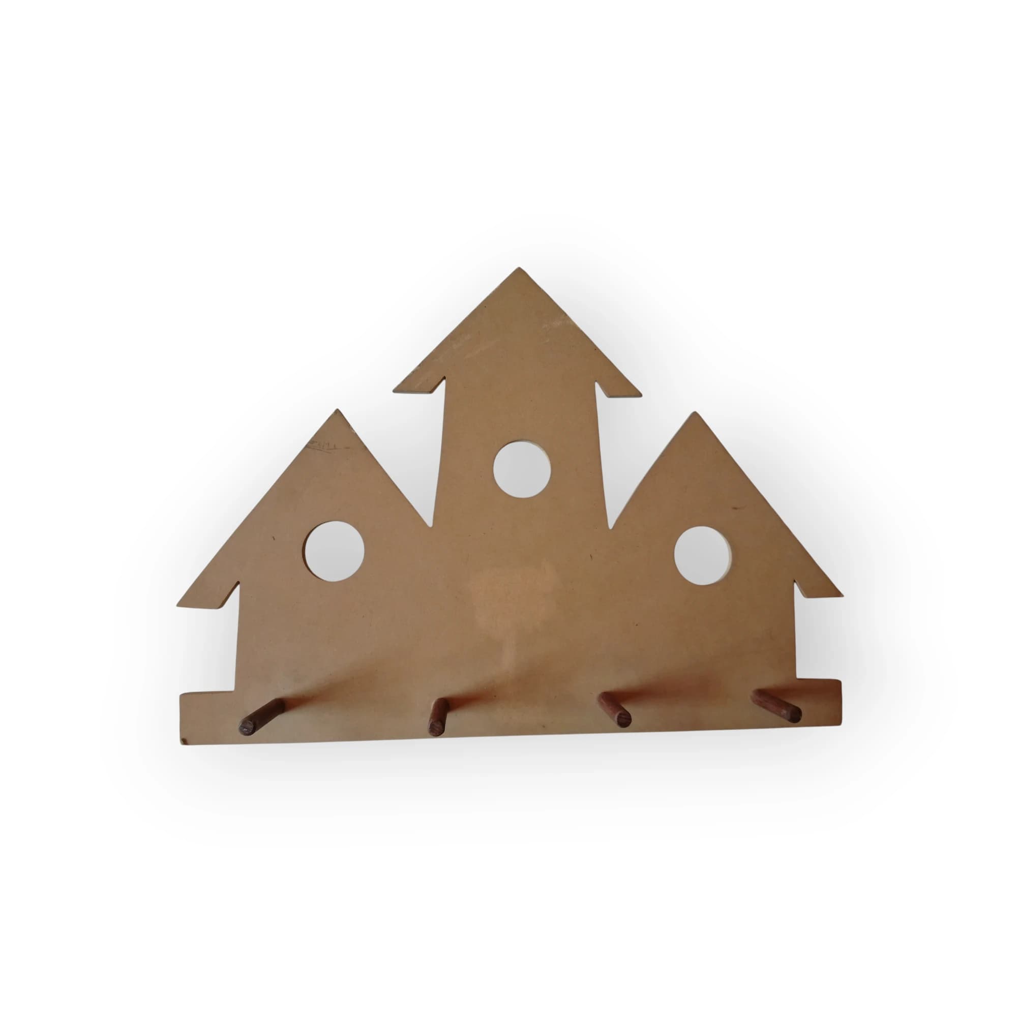 Wooden Blank 3 House With Dowels