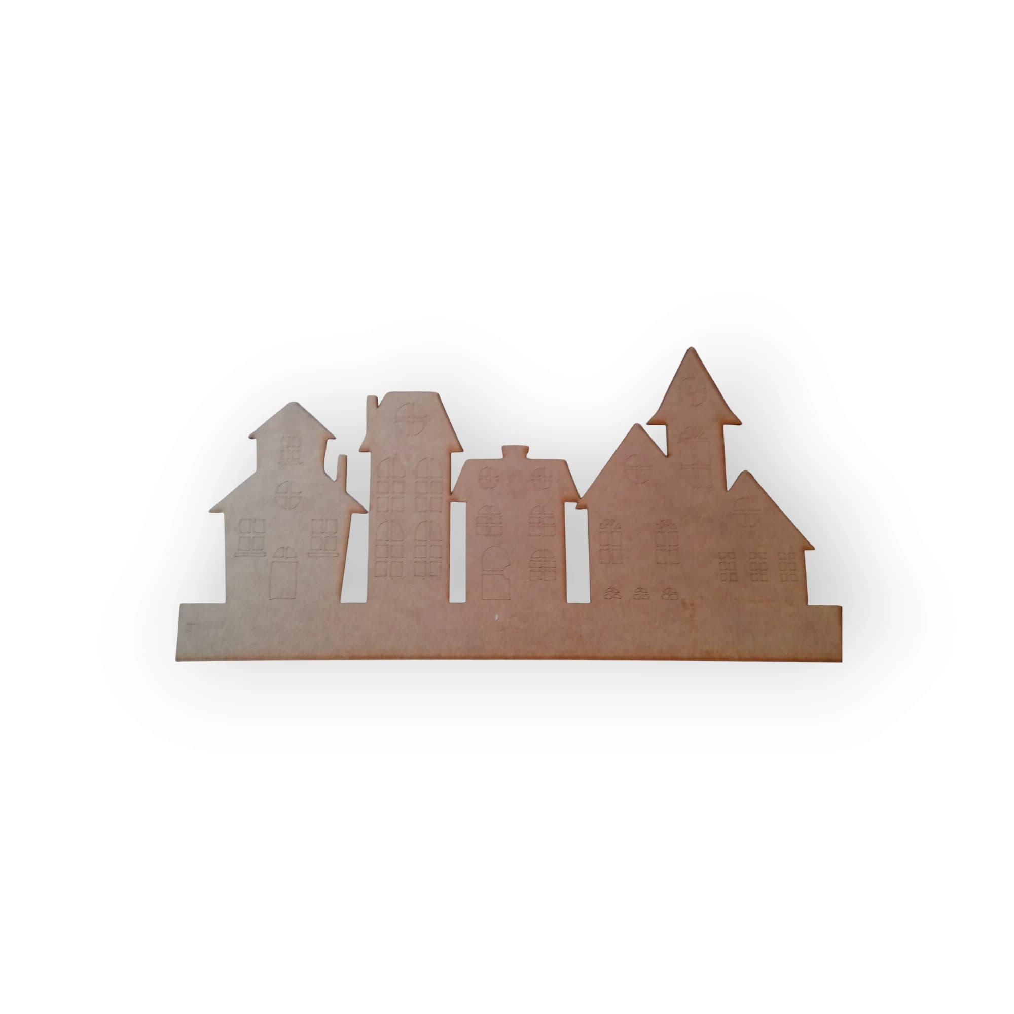 Wooden Blank 3 House 1 Church