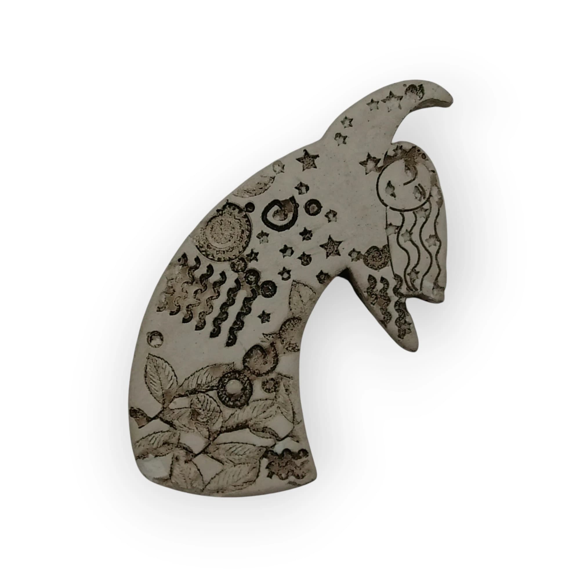 Pottery Lady with Stars Insert