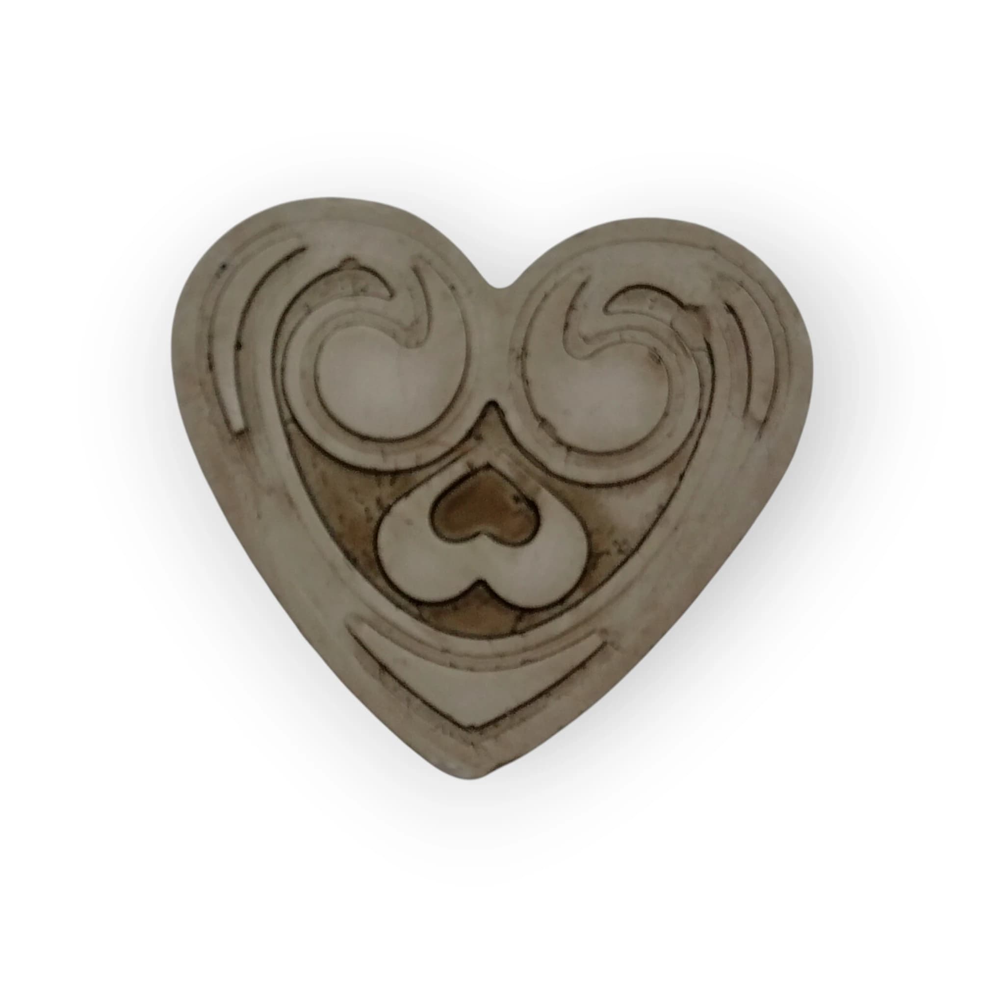 Pottery Small Abstract Heart Insert