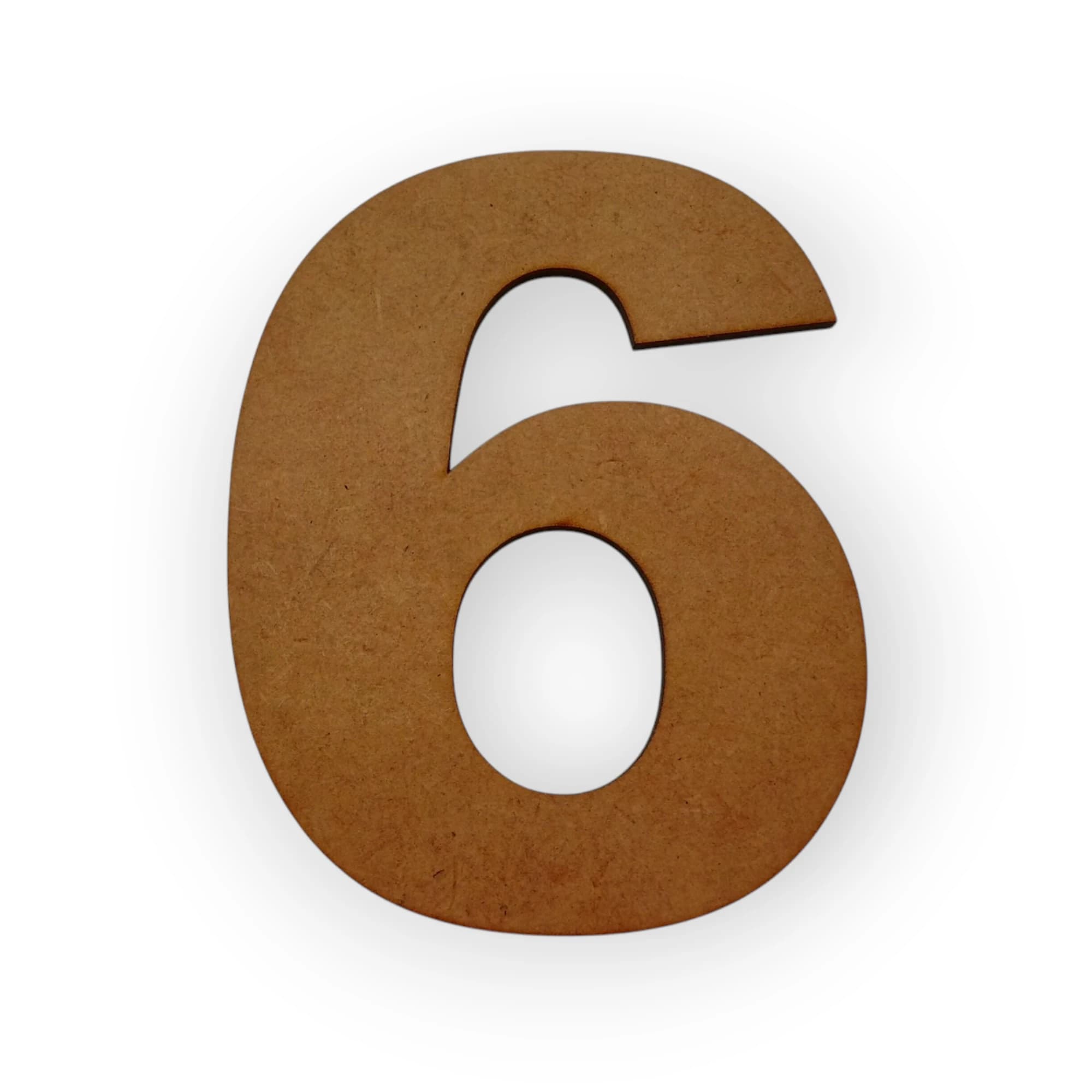Medium Wooden Number 06