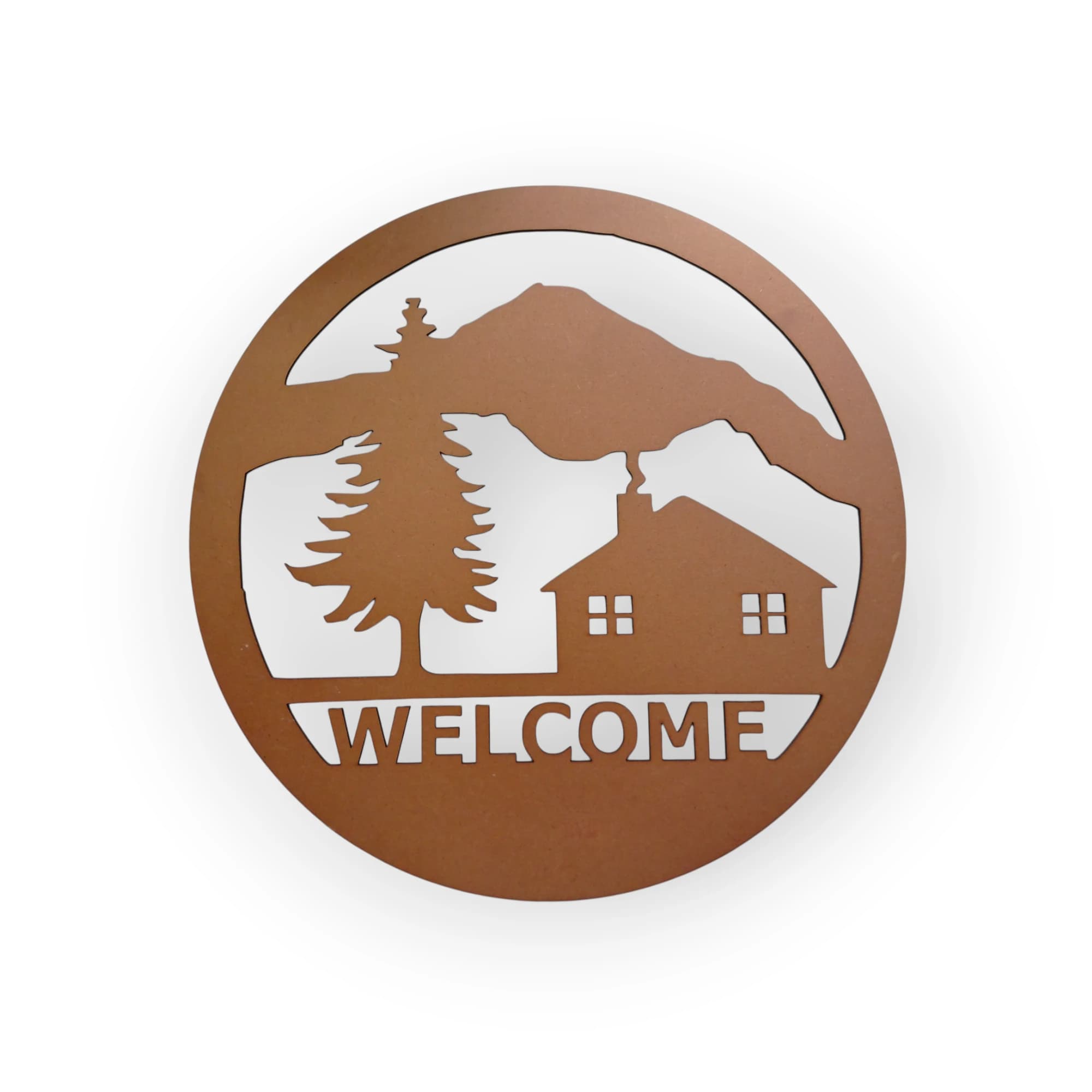 Blank Wooden Template Welcome Sign