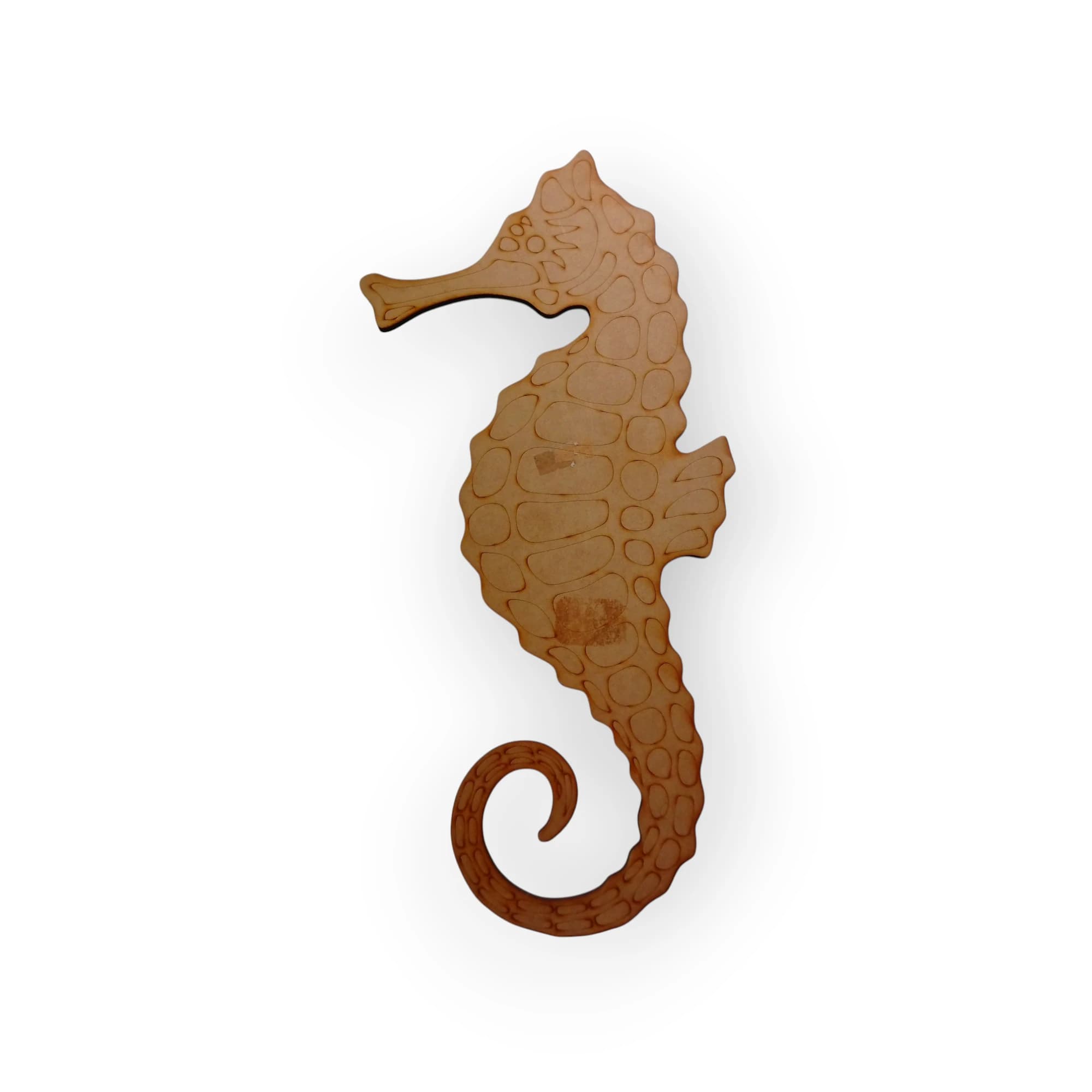 Blank Wooden Template Seahorse