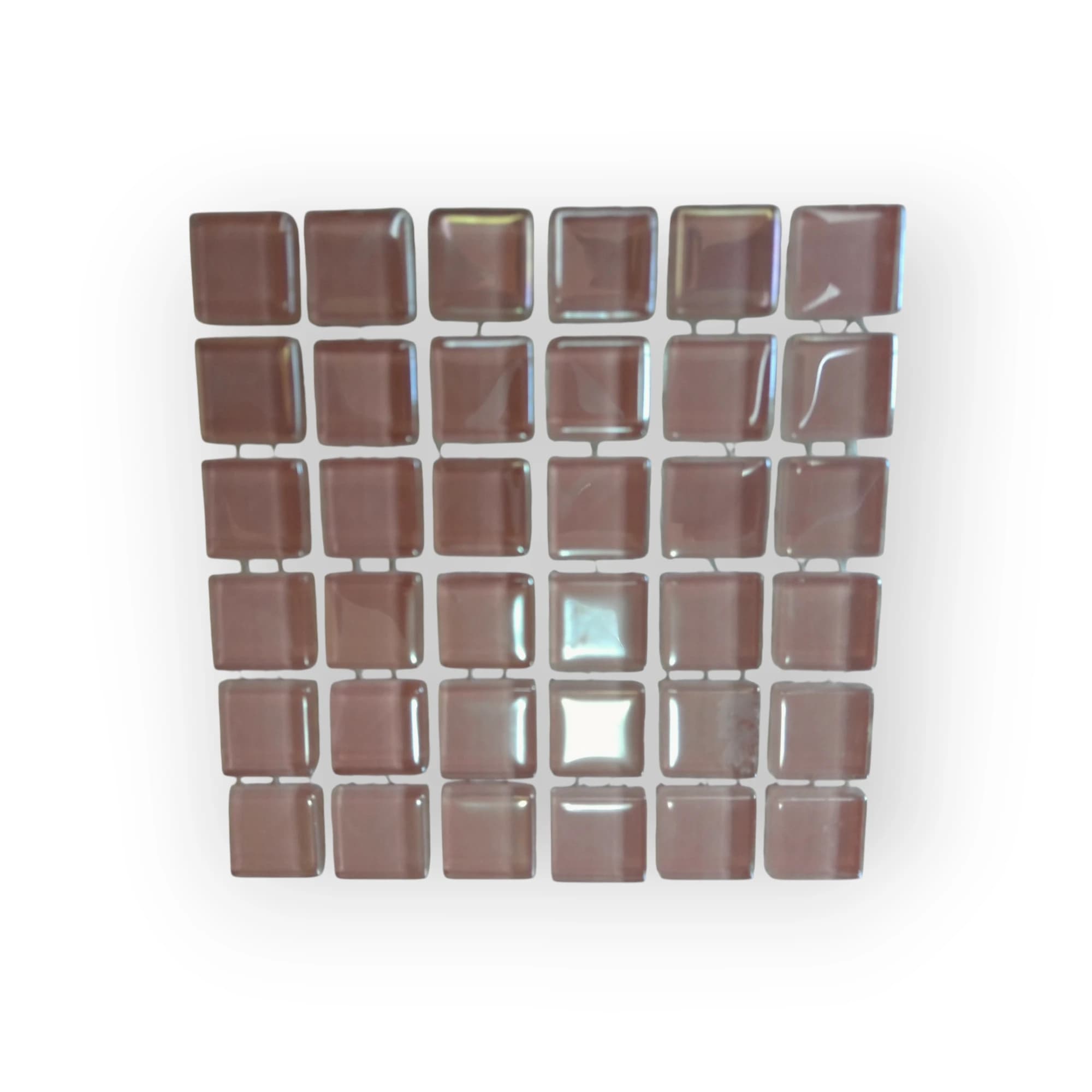 10x10 Sheet of Medium Dusty Pink mosaic tiles