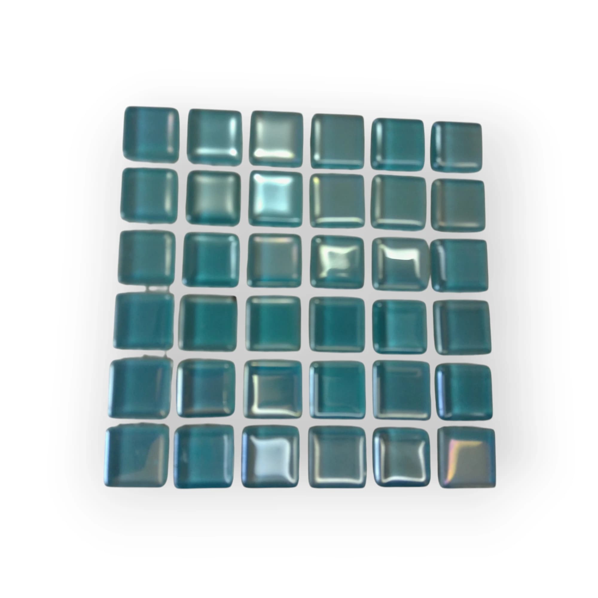 10x10 Sheet of Medium Turquoise mosaic tiles