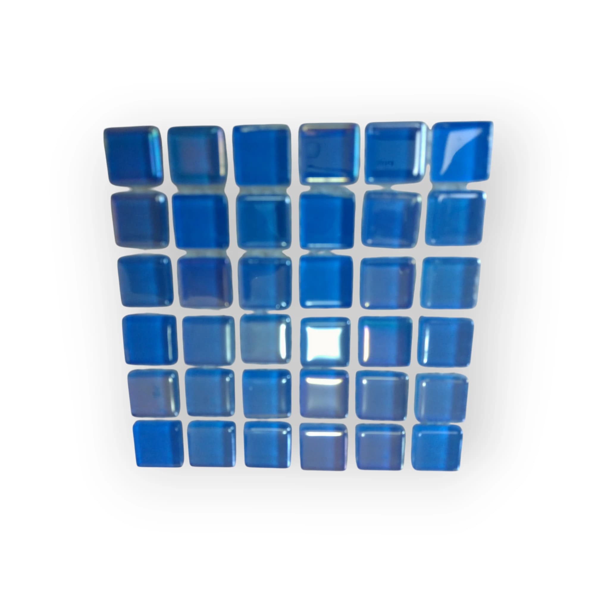 10x10 Sheet of Medium Blue mosaic tiles