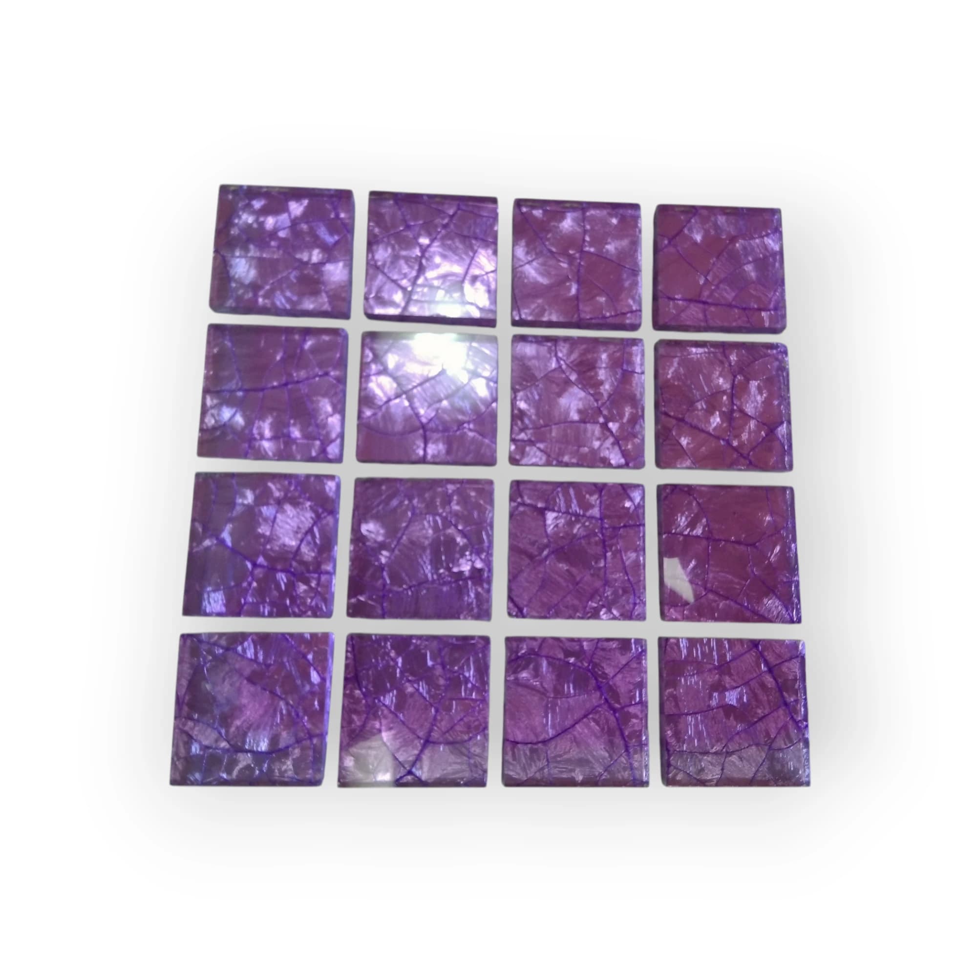 10x10 Sheet of Medium Crushed Purple mosaic tiles