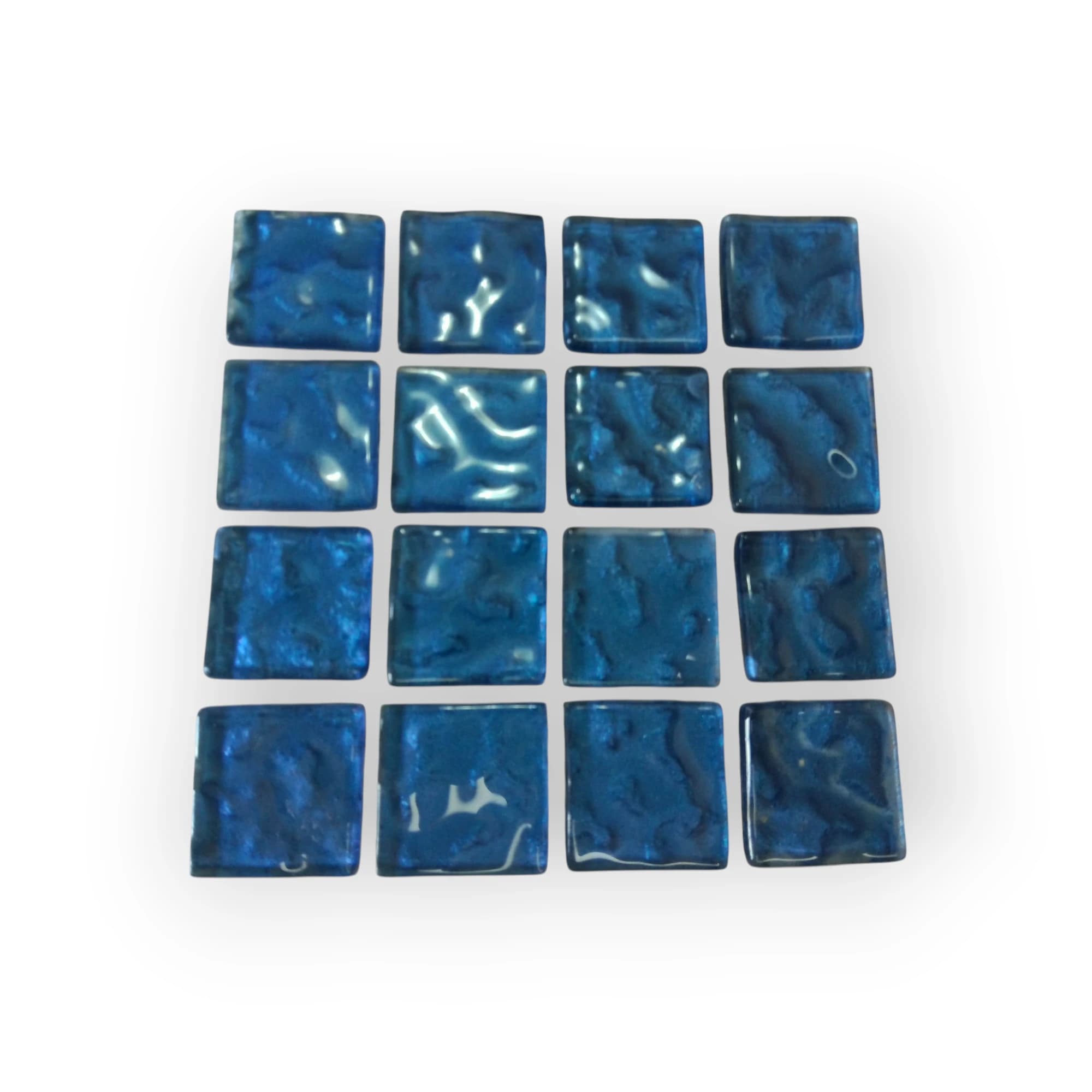 10x10 Sheet of Medium Blue Water mosaic tiles