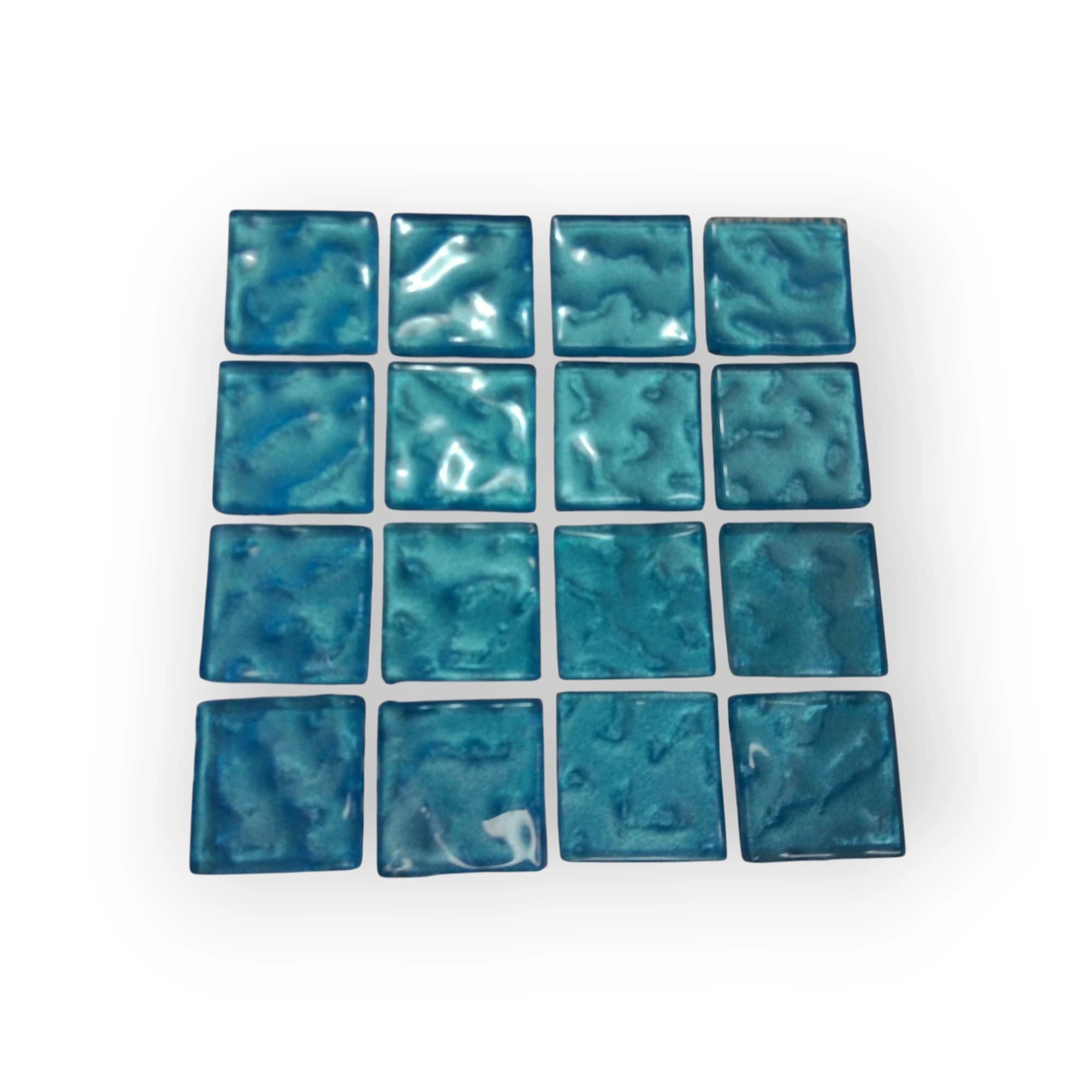 10x10 Sheet of Medium Light Blue Water mosaic tiles