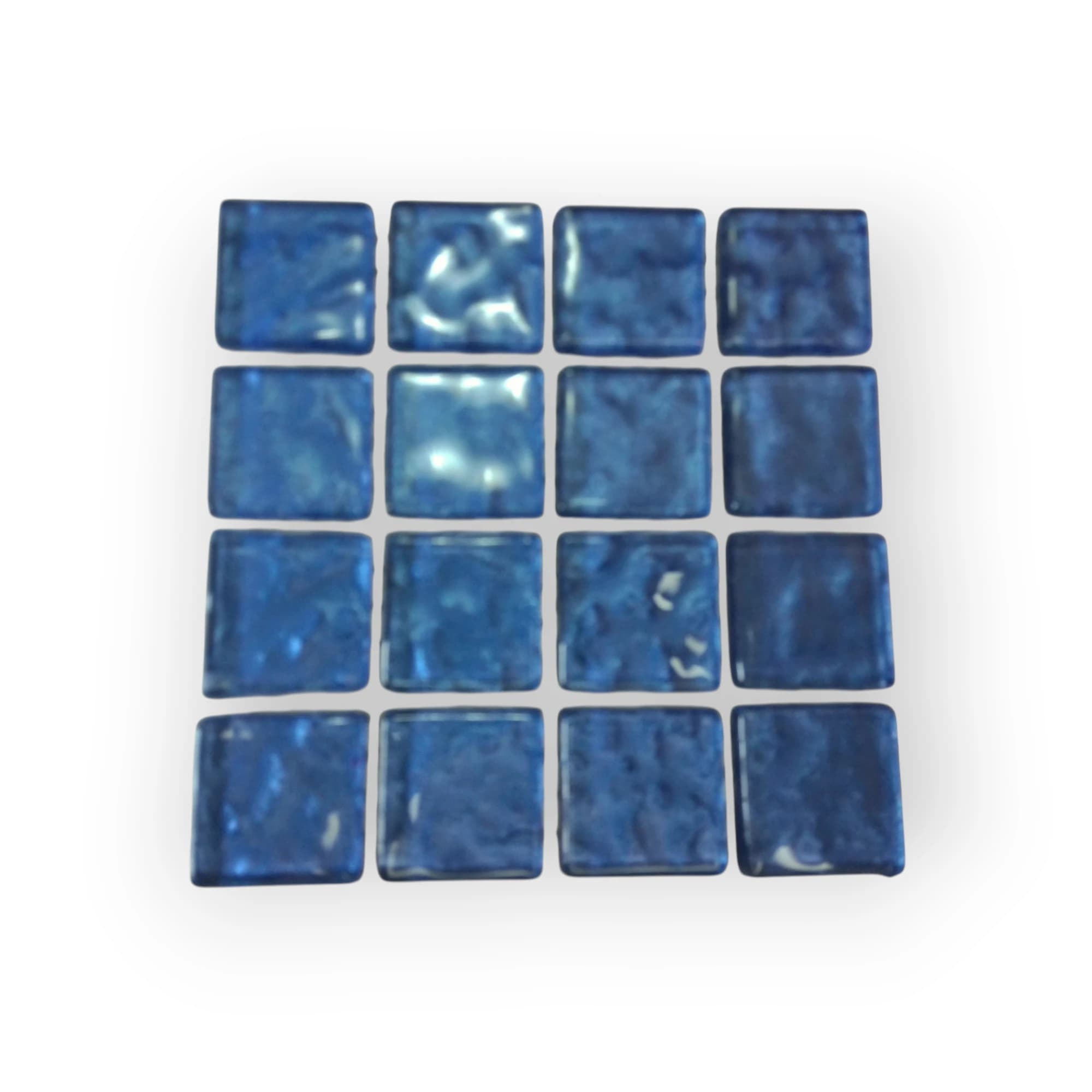 10x10 Sheet of Medium Dark Blue Water mosaic tiles