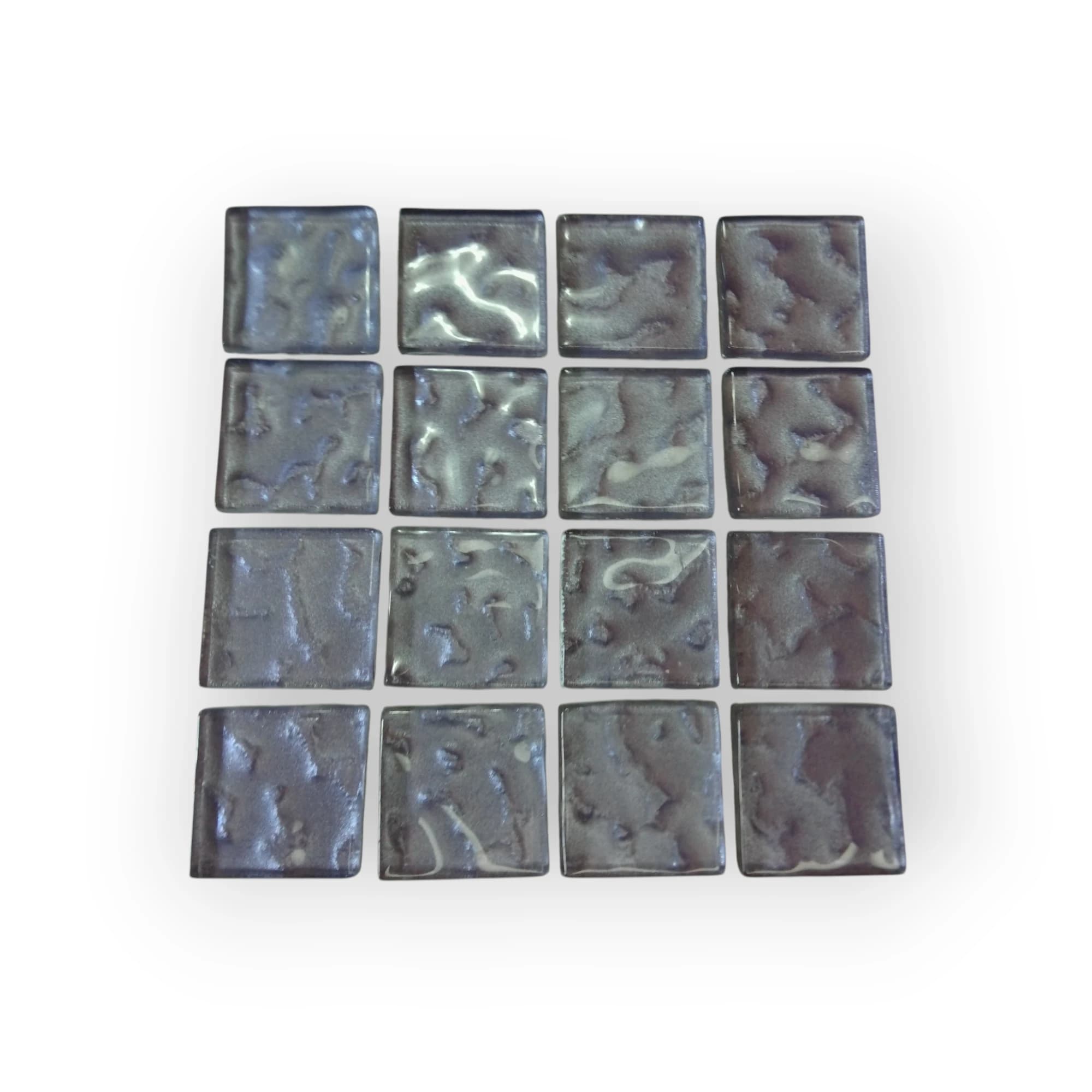 10x10 Sheet of Medium Purple Water mosaic tiles