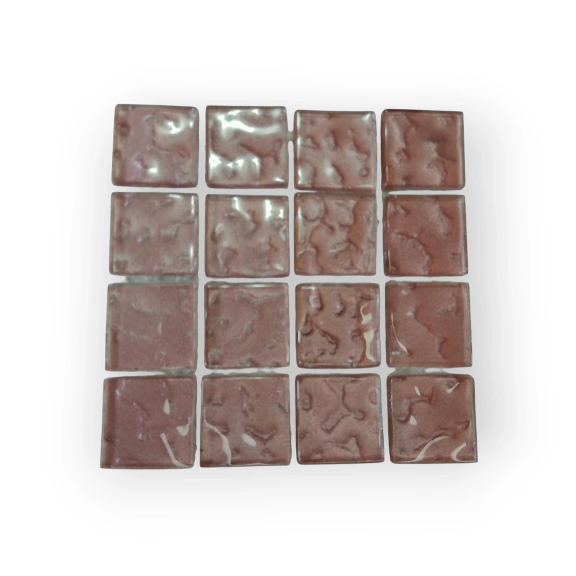 10x10 Sheet of Medium Light Bronze Water mosaic tiles