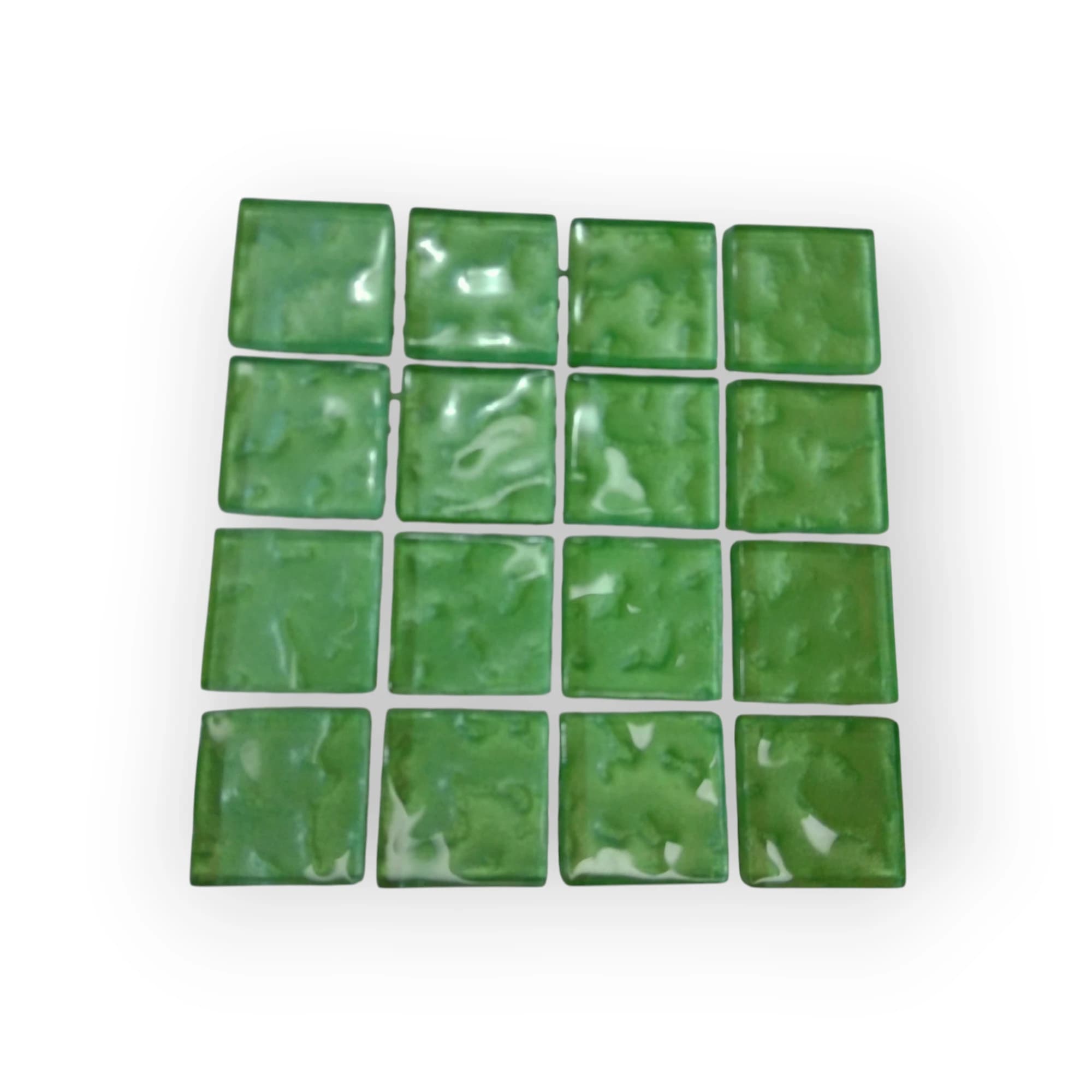 10x10 Sheet of Medium Light Green Water mosaic tiles