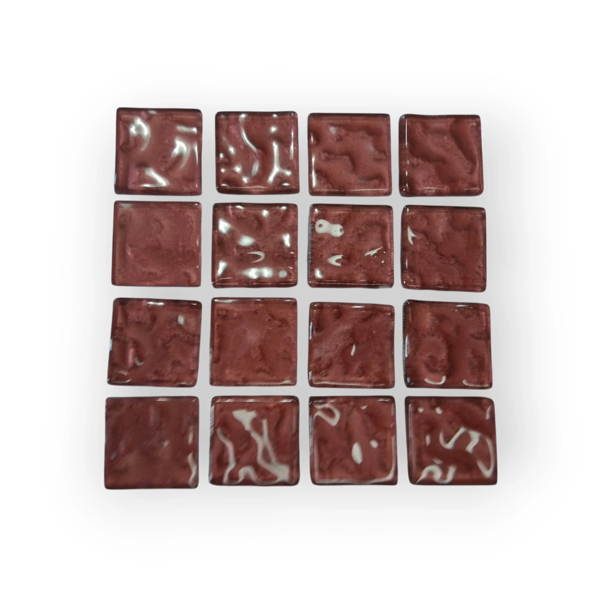 10x10 Sheet of Medium Bronze Water mosaic tiles