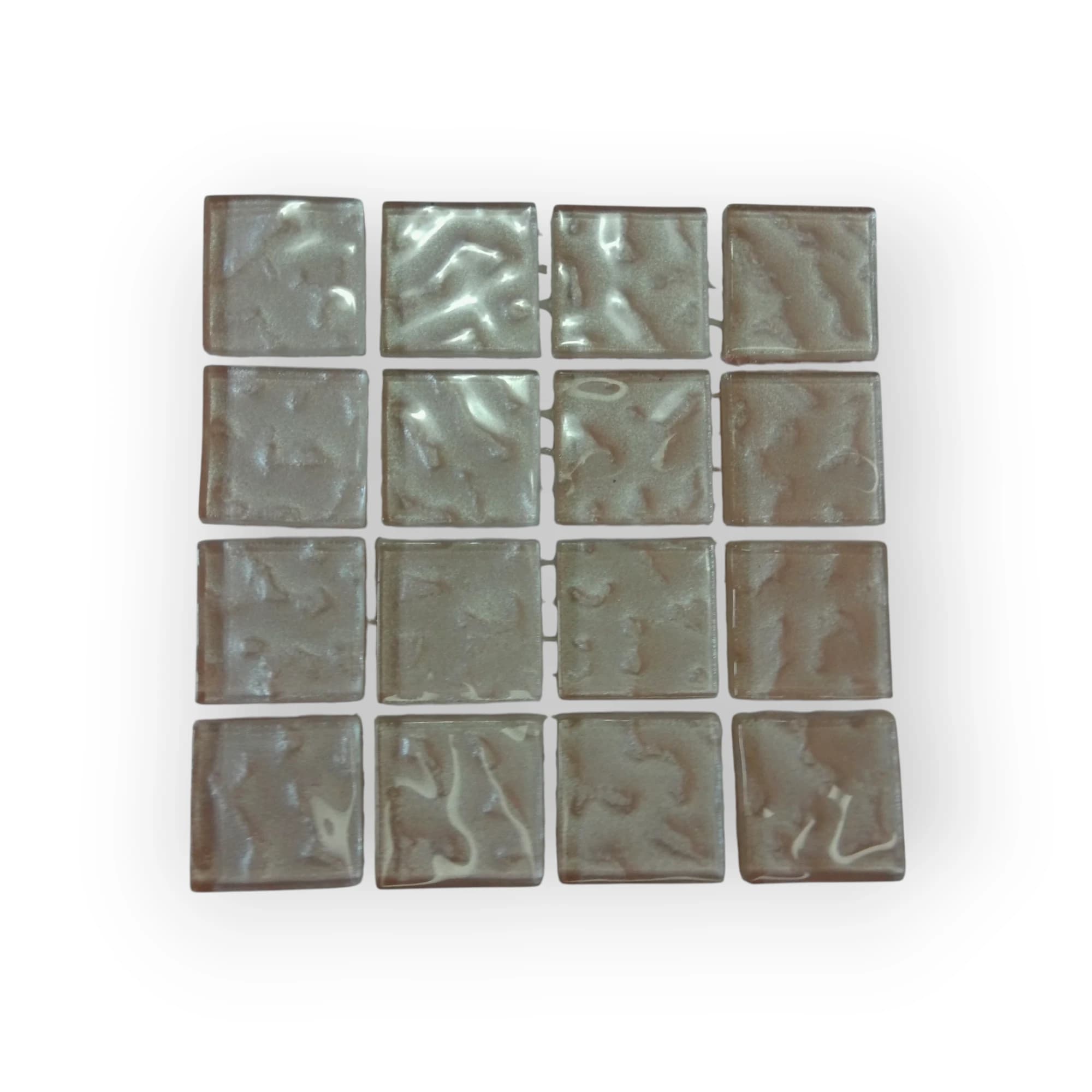 10x10 Sheet of Medium Beige Water mosaic tiles