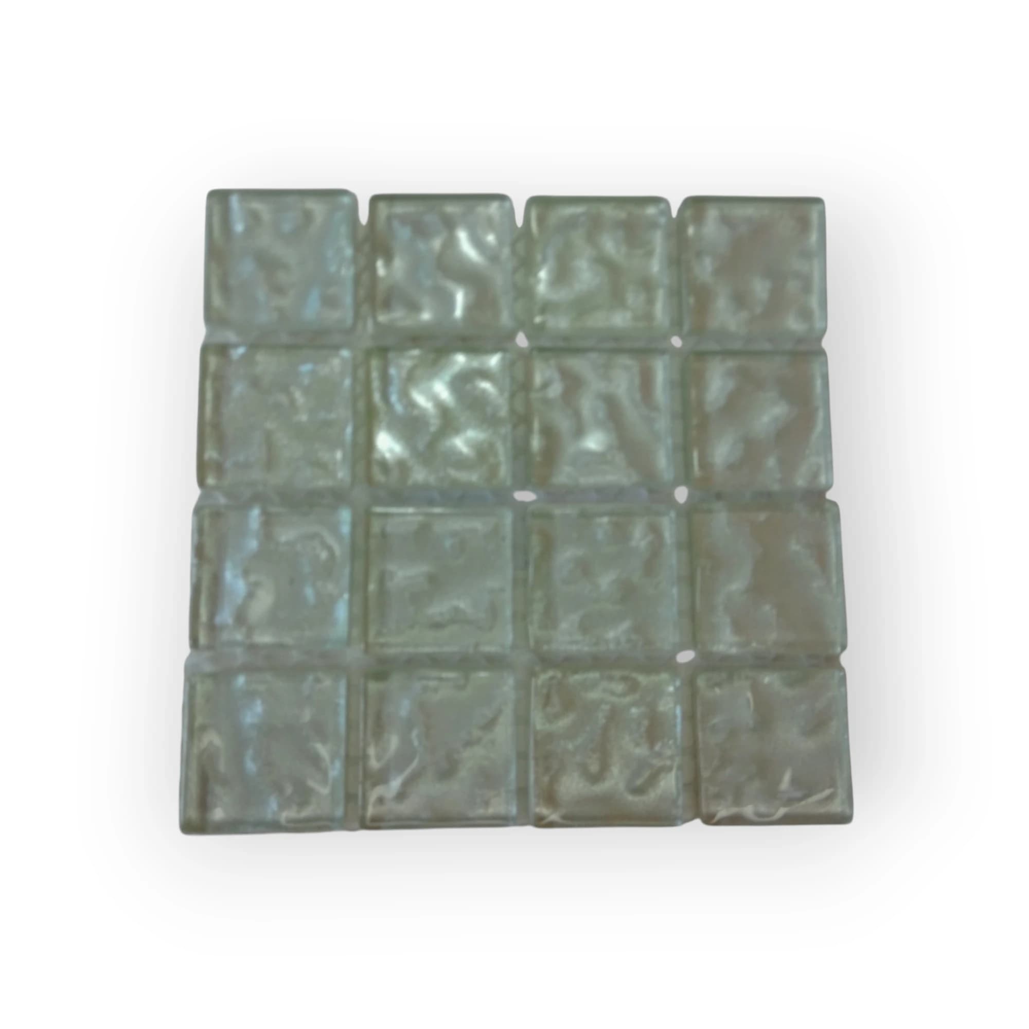 10x10 Sheet of Medium White Water mosaic tiles