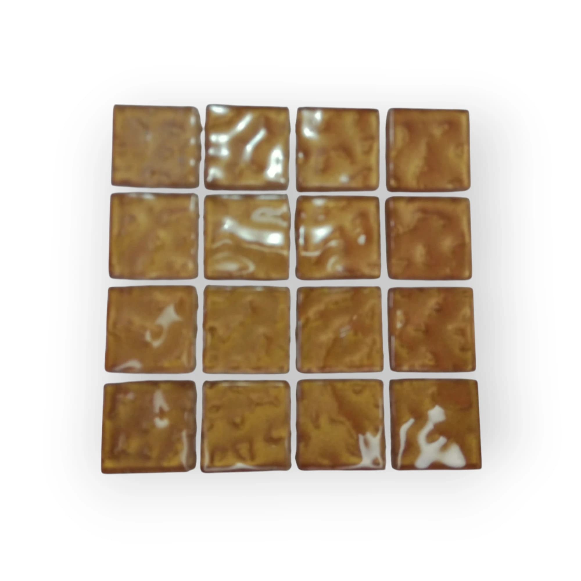 10x10 Sheet of Medium Gold Water mosaic tiles