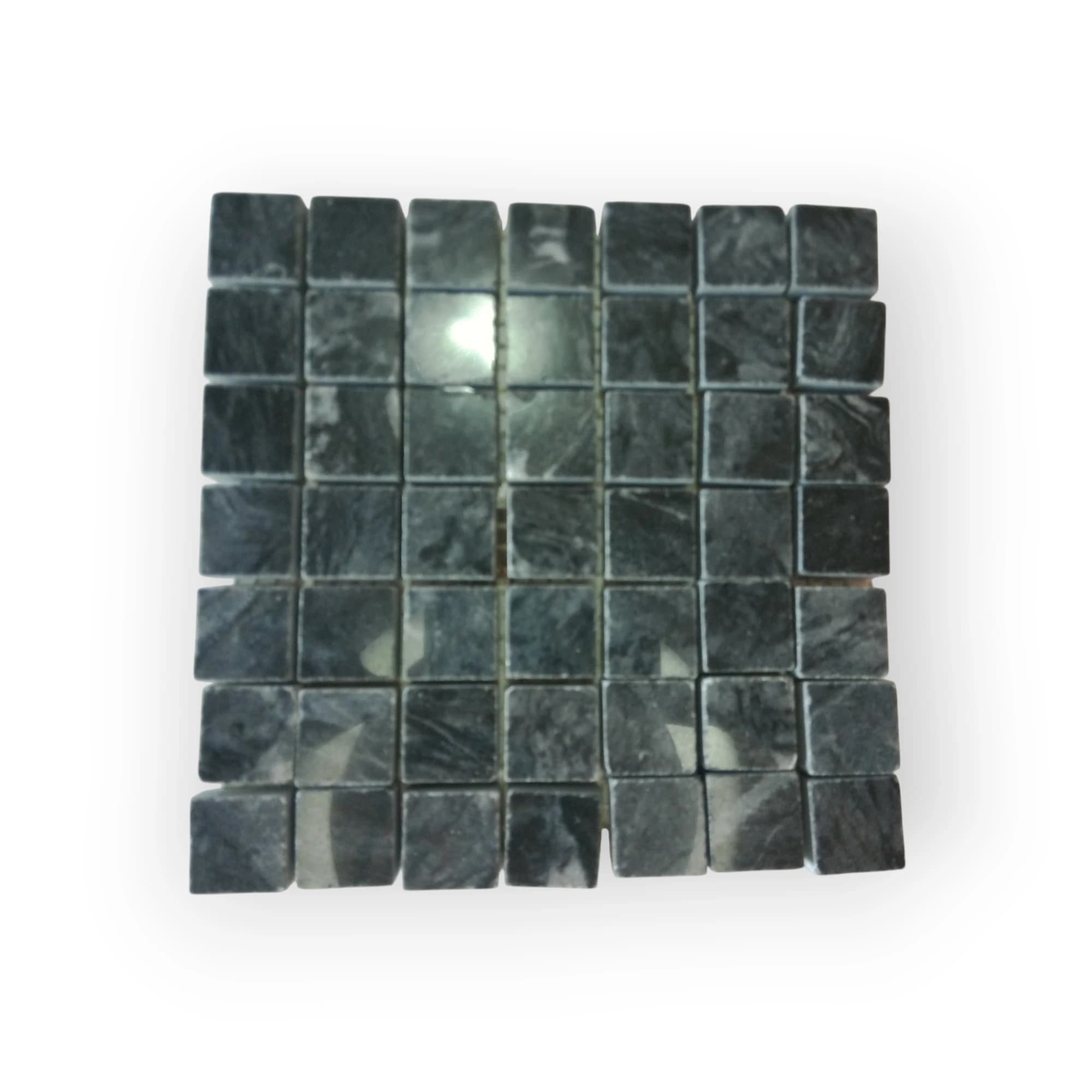 15x15 Sheet of Medium Grey Marble mosaic tiles