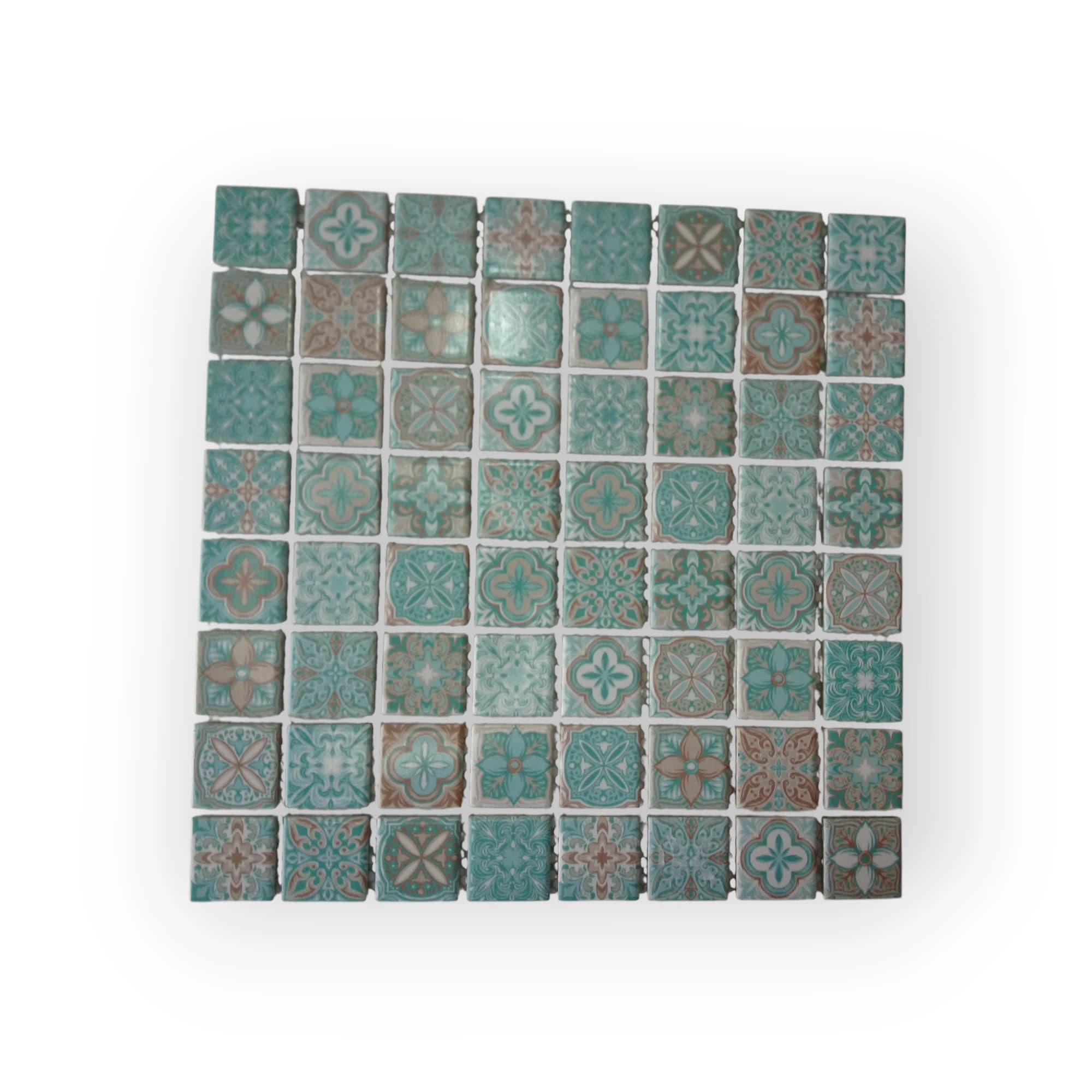 30x30 Sheet of Large Light Blue Moroccan mosaic tiles