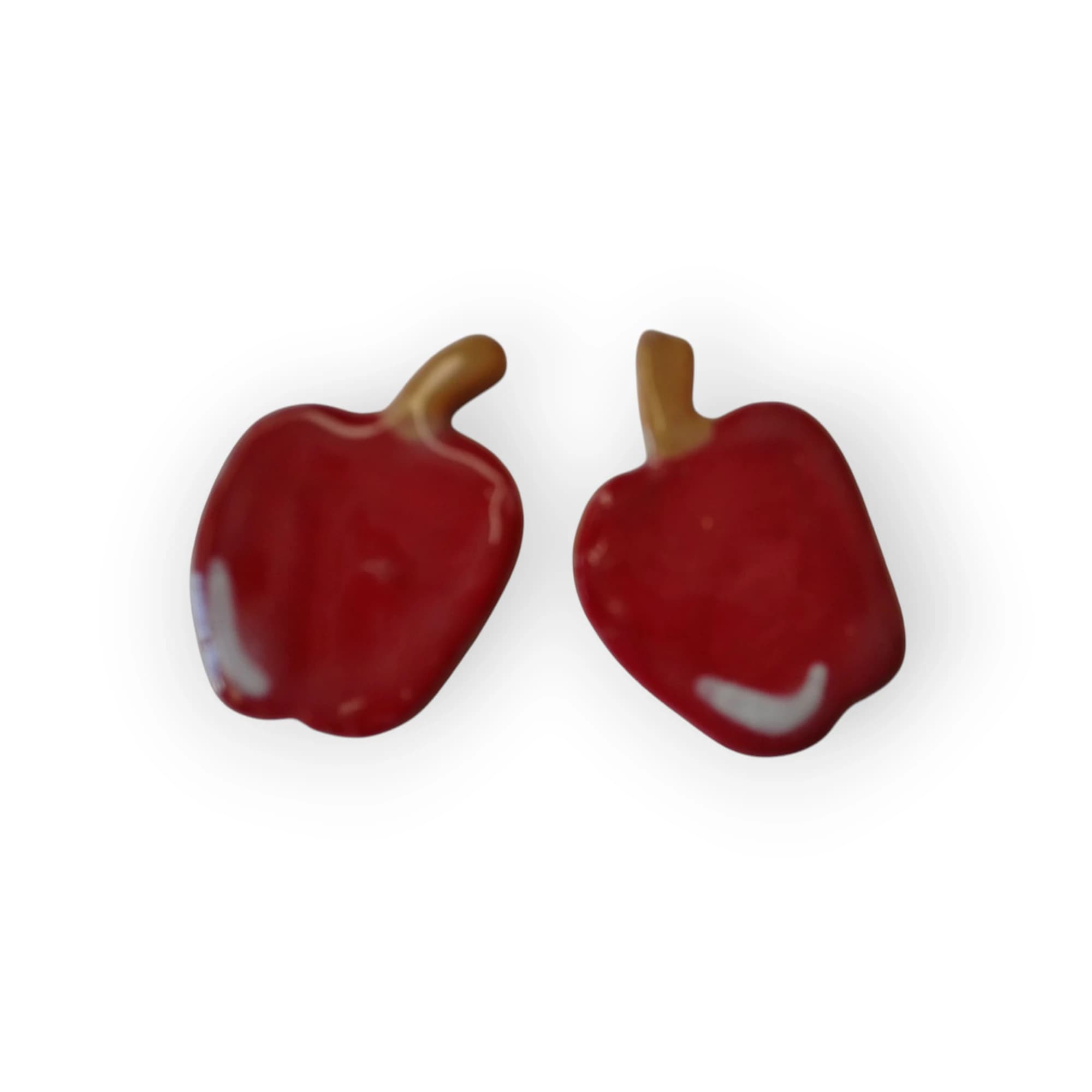 Glazed set of 2 Red Apples