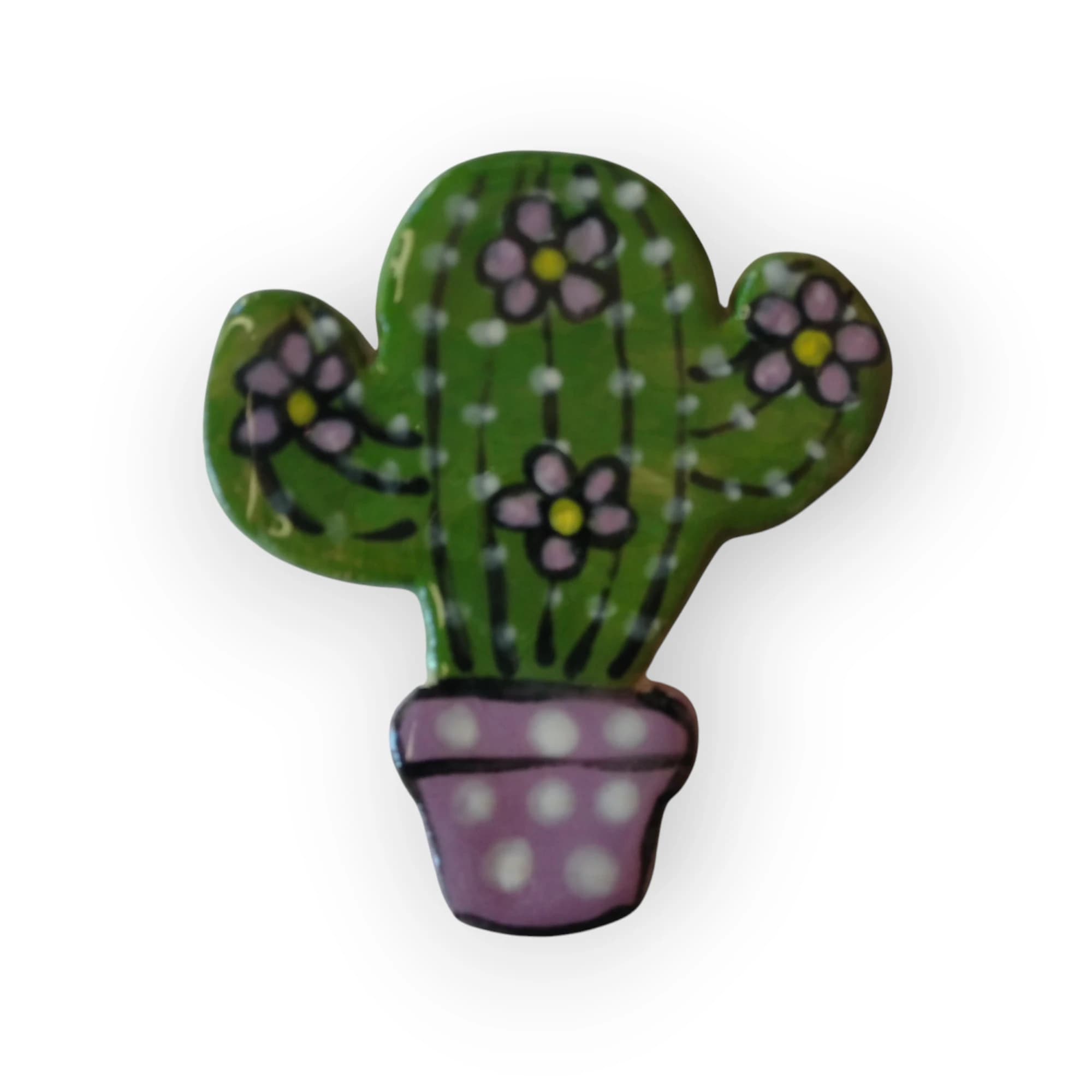 Glazed Cactus in pot