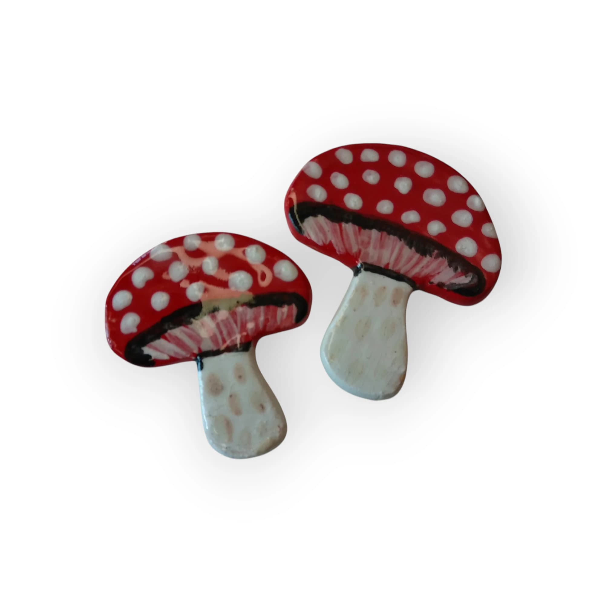 Glazed Set of 2 Mushrooms