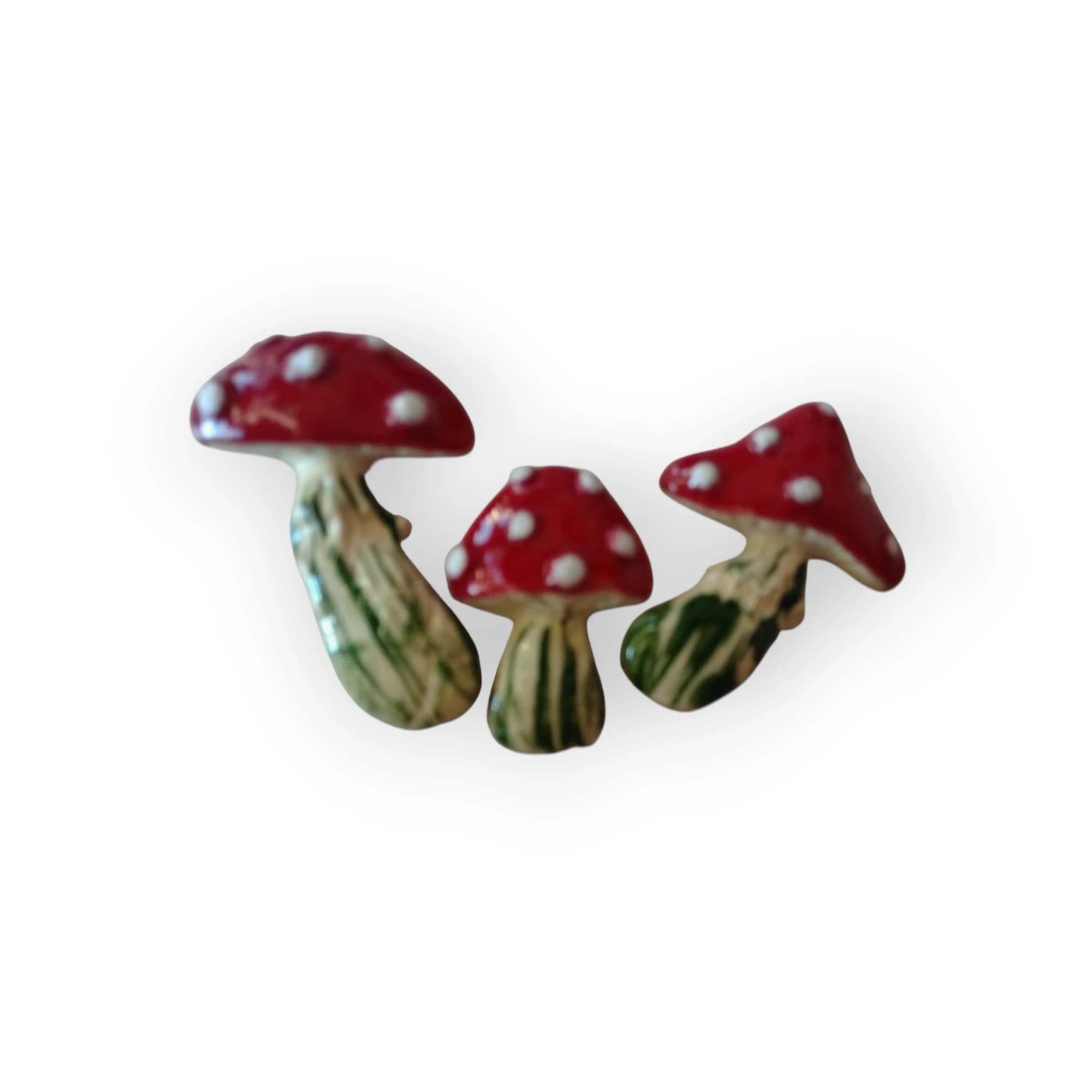 Glazed Set of 3 Mushrooms