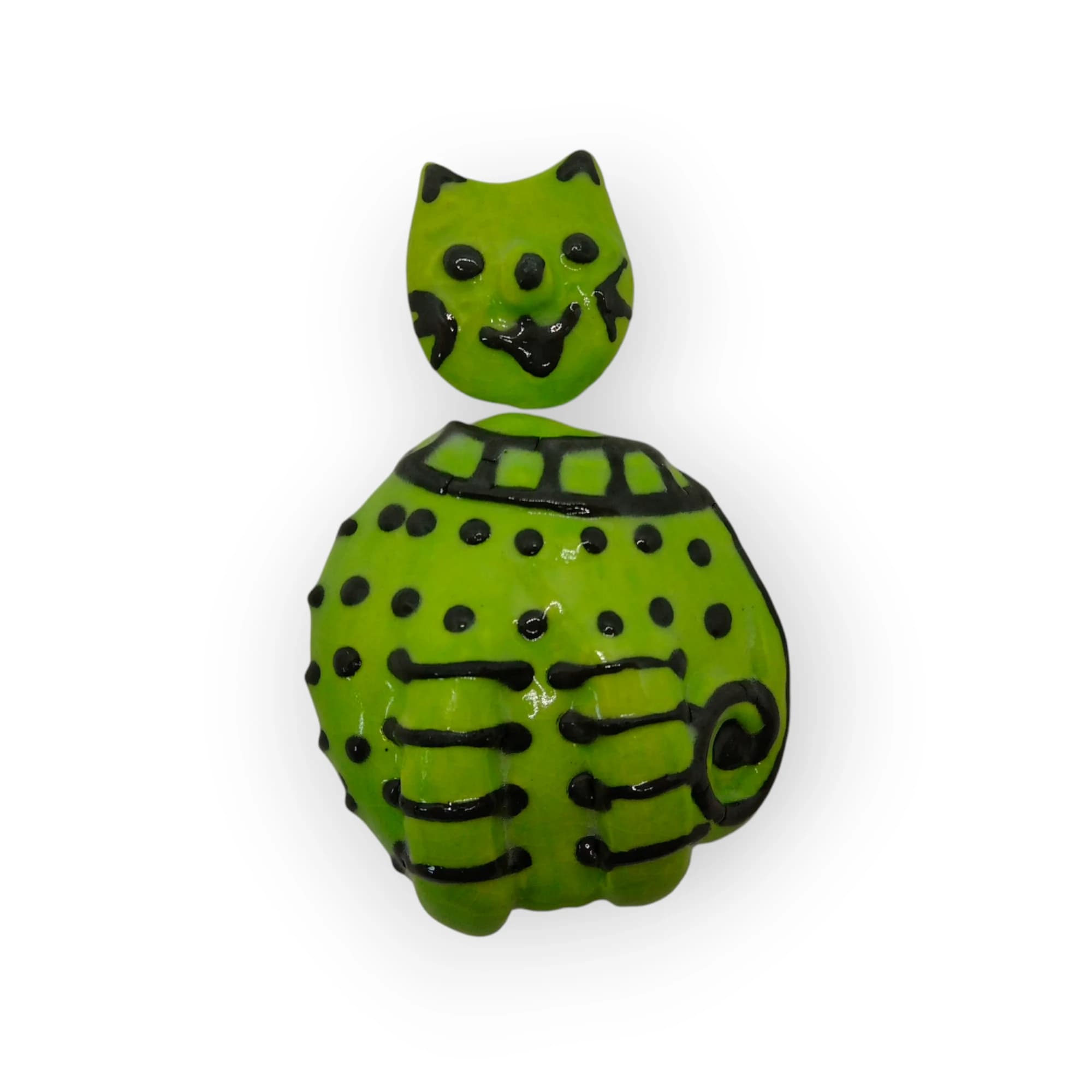 Glazed Sleeping Cat 2 piece