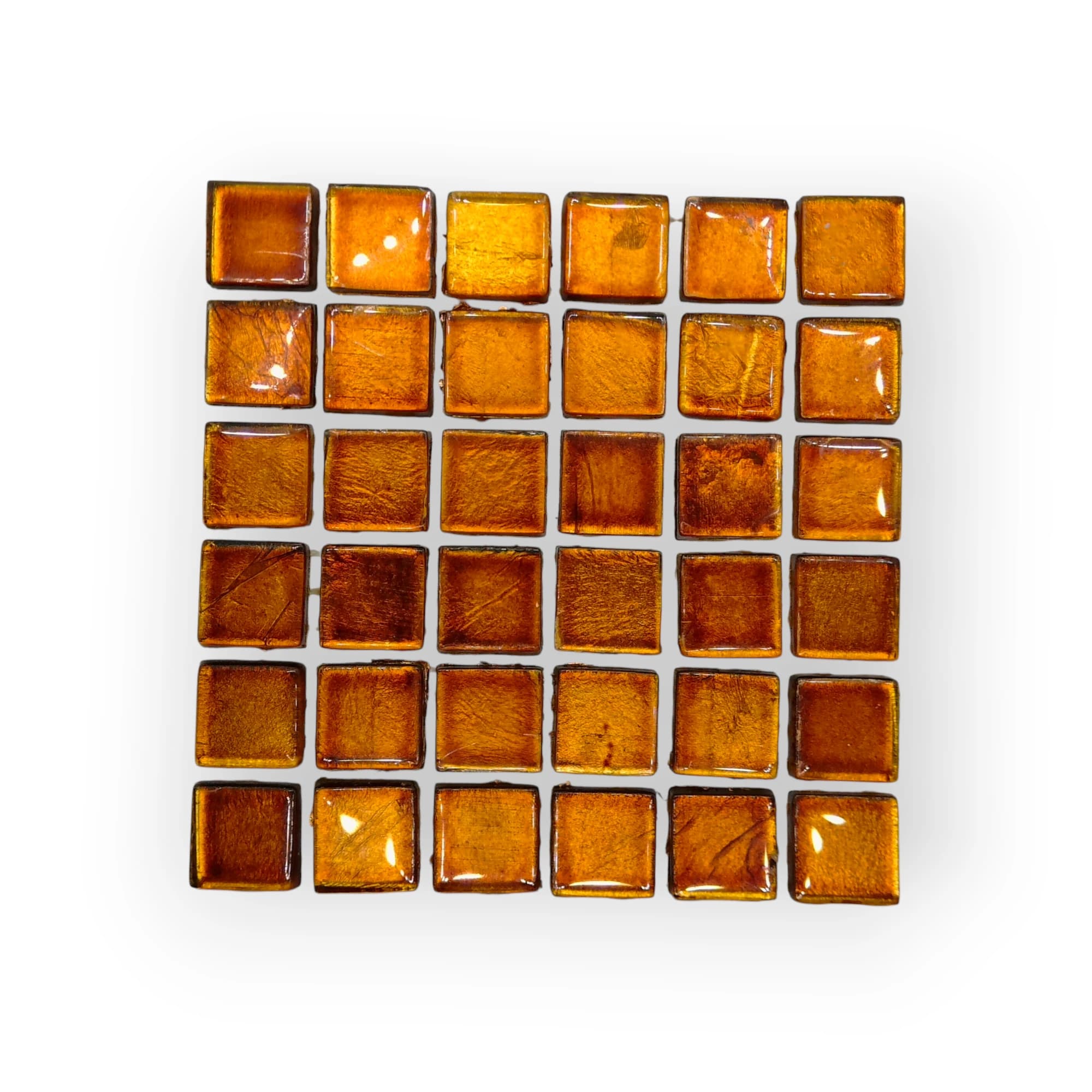 10x10 Sheet of Medium Yellow/Gold mosaic tiles