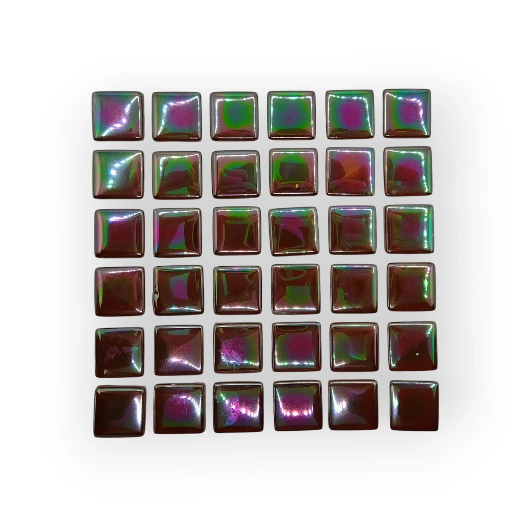 10x10 Sheet of Medium Shimmer Brown mosaic tiles