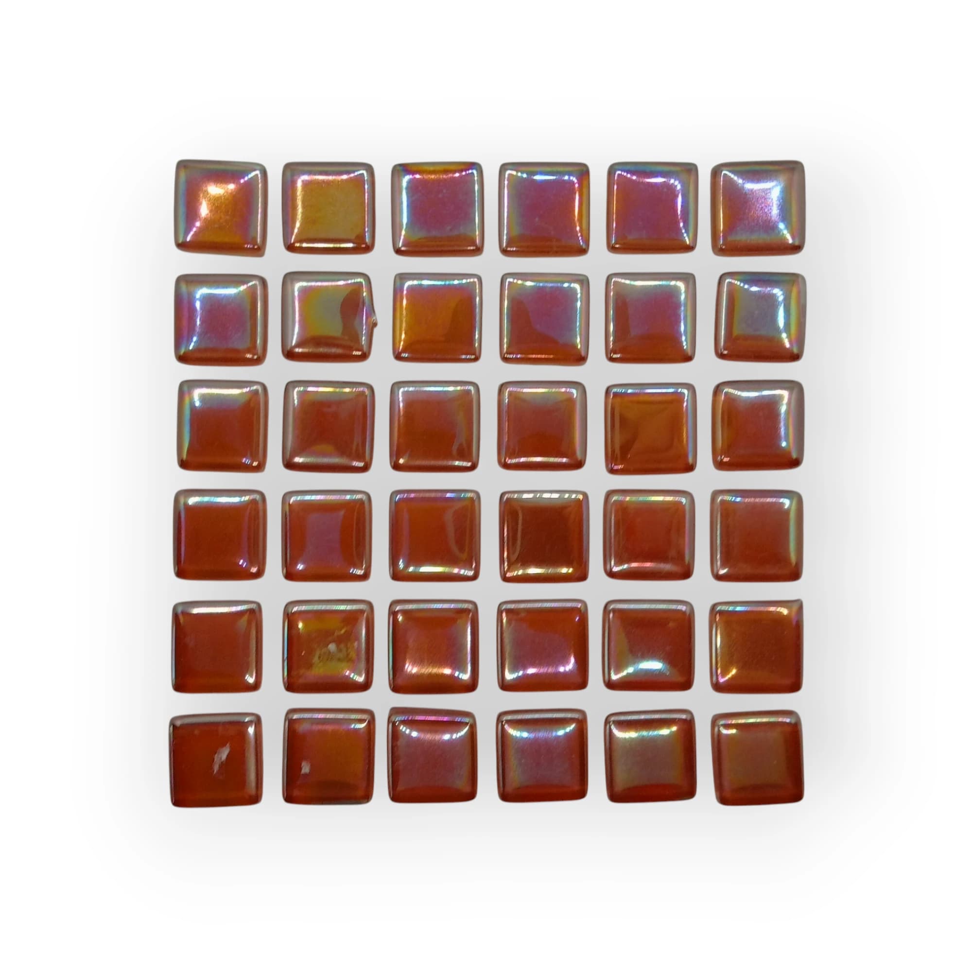 10x10 Sheet of Medium Shimmer Light Brown mosaic tiles