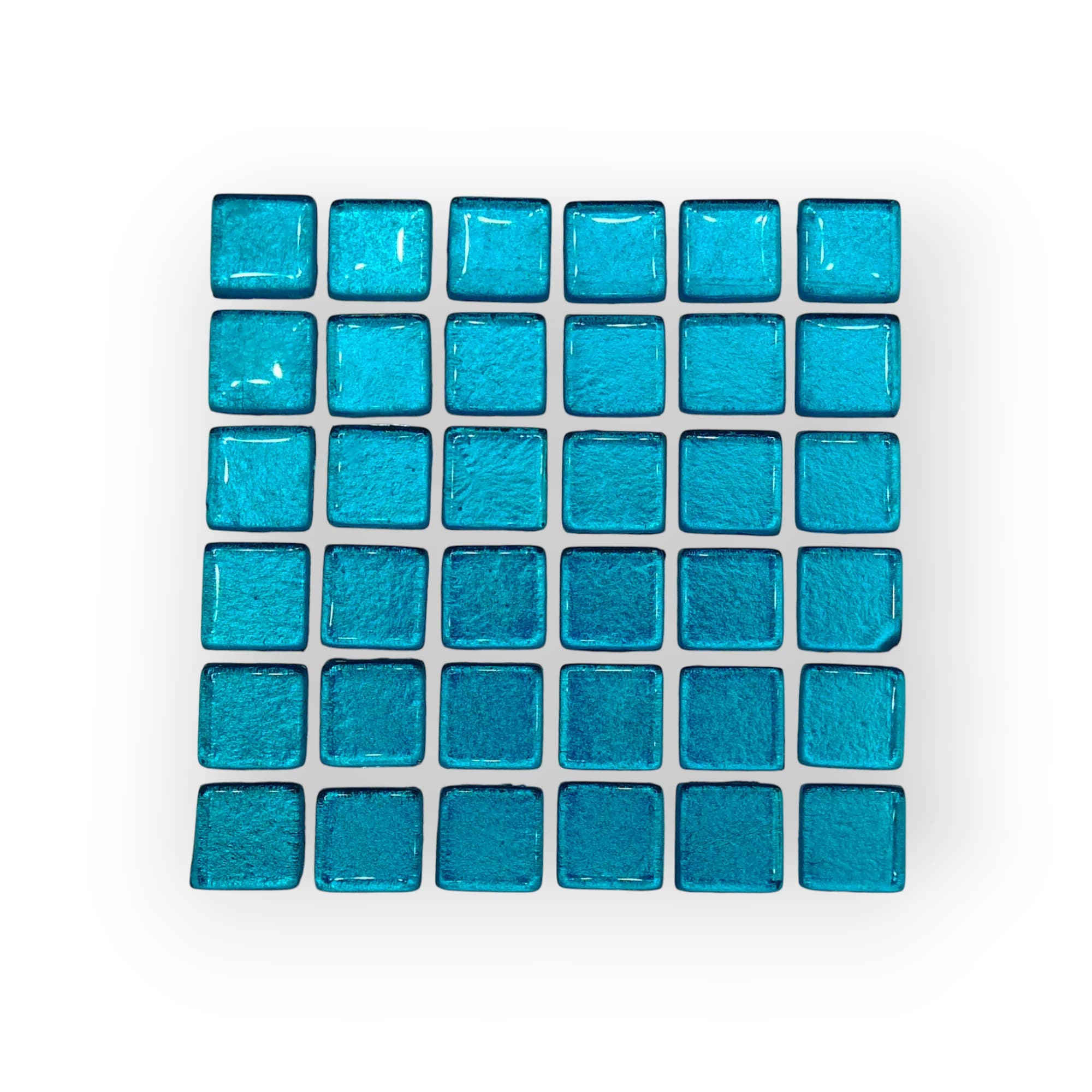 10x10 Sheet of Medium Foil Blue mosaic tiles