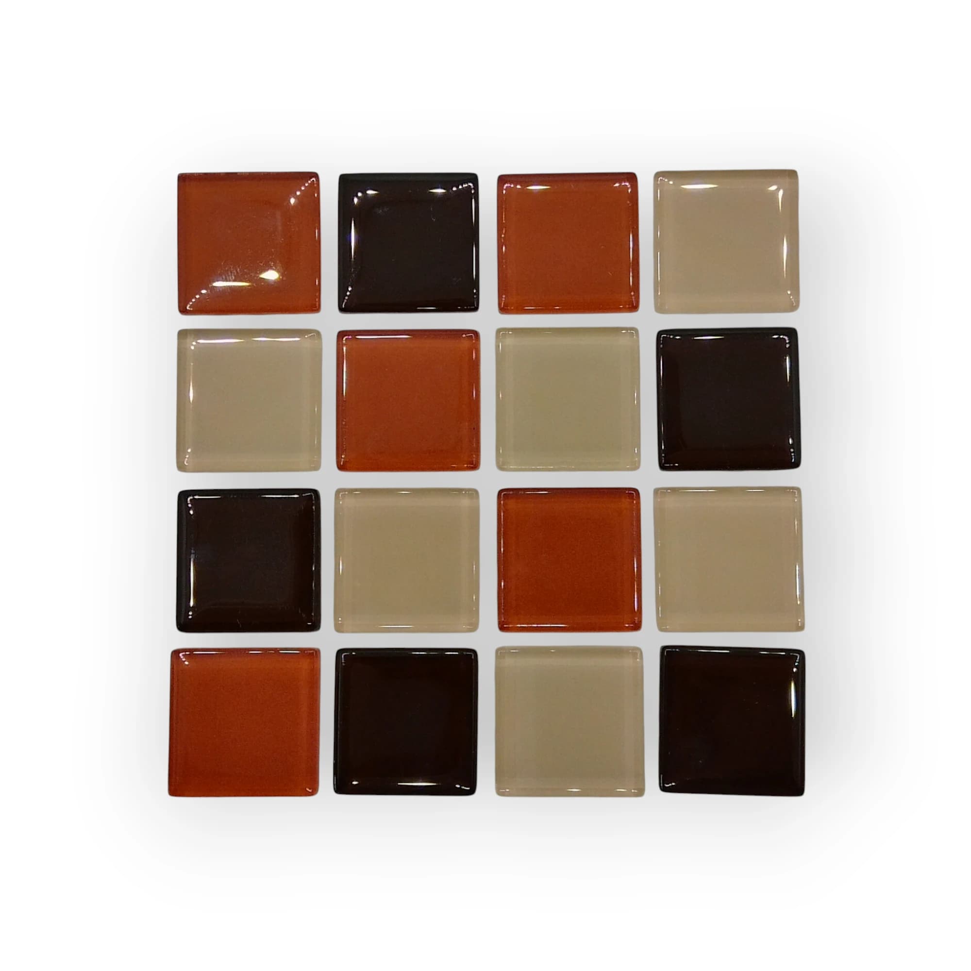 10x10 Sheet of Shades of Brown mosaic tiles