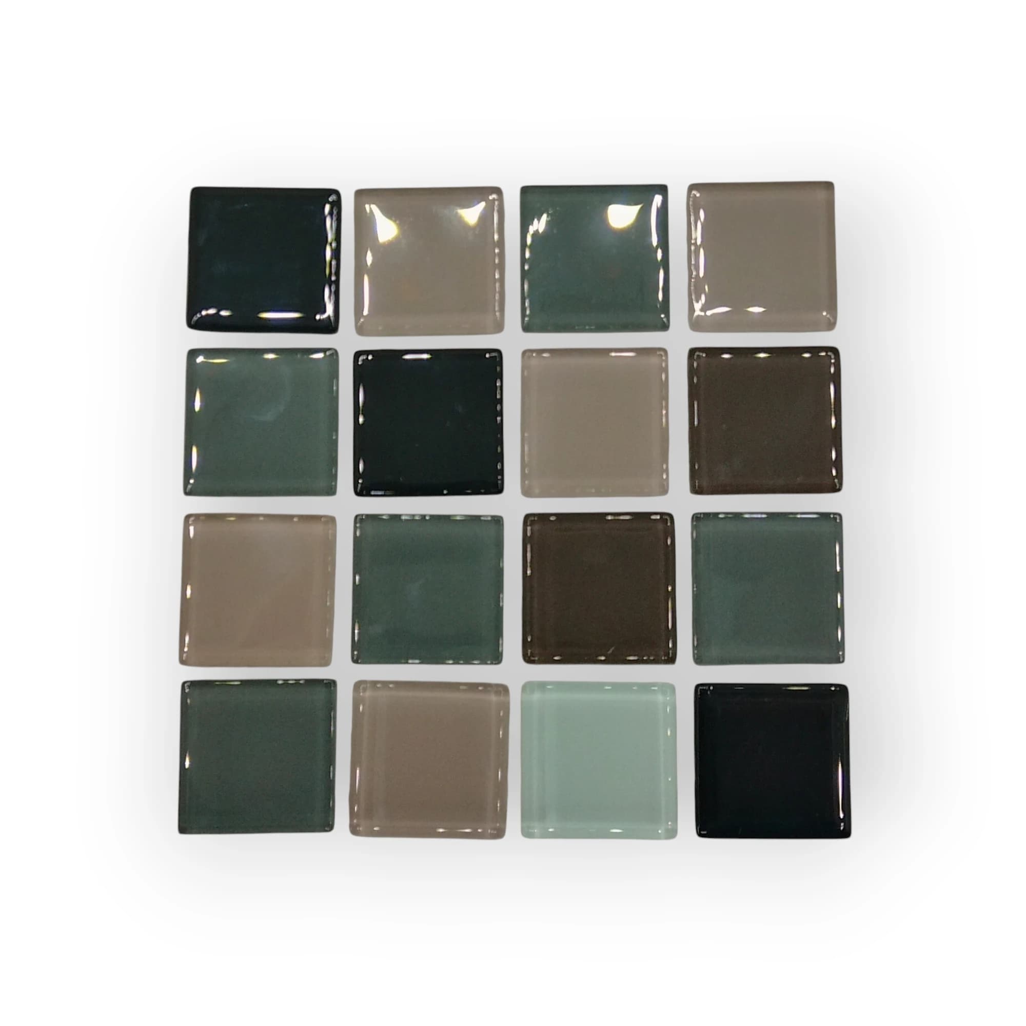 10x10 Sheet of Shades of Black/Brown mosaic tiles