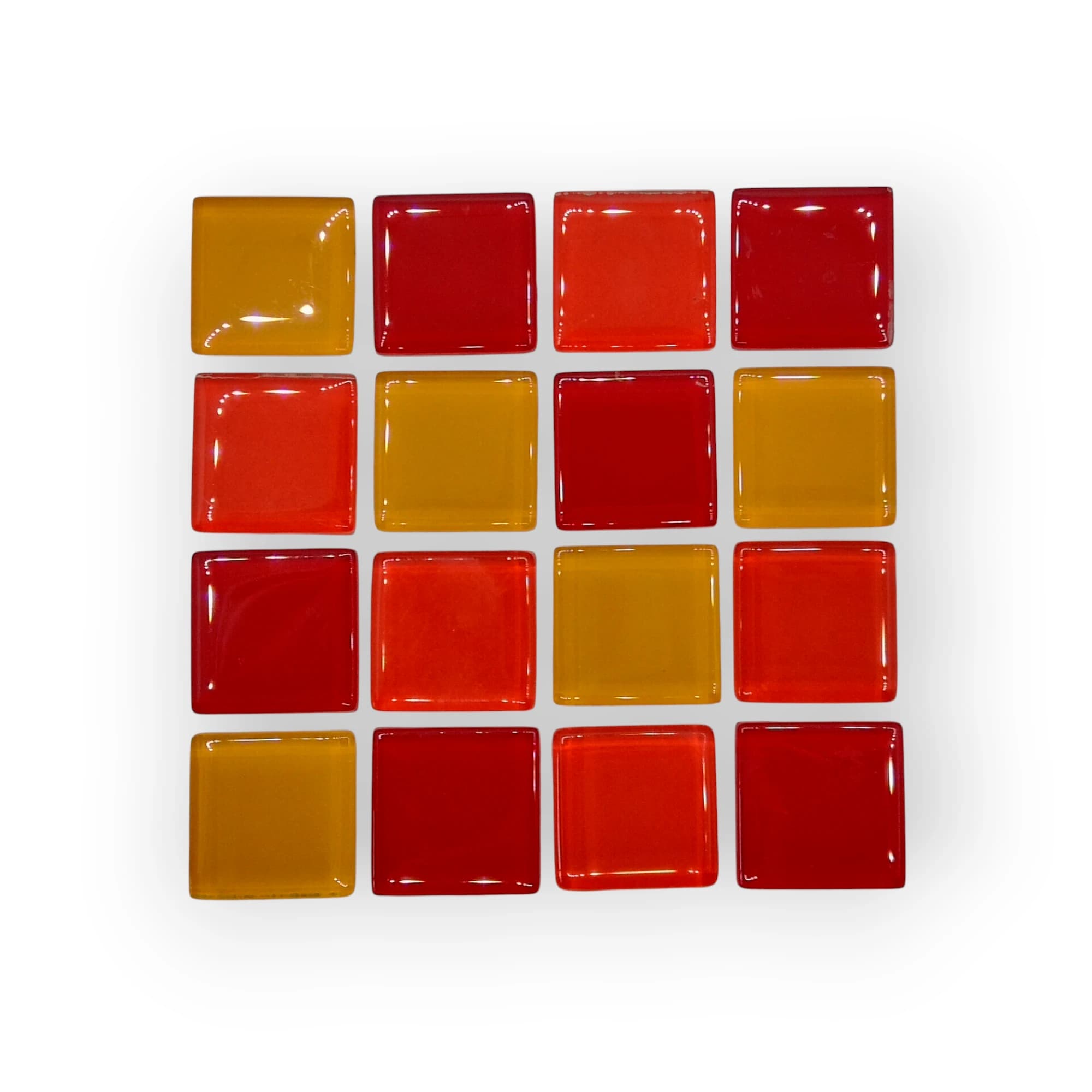 10x10 Sheet of Red/Orange mosaic tiles