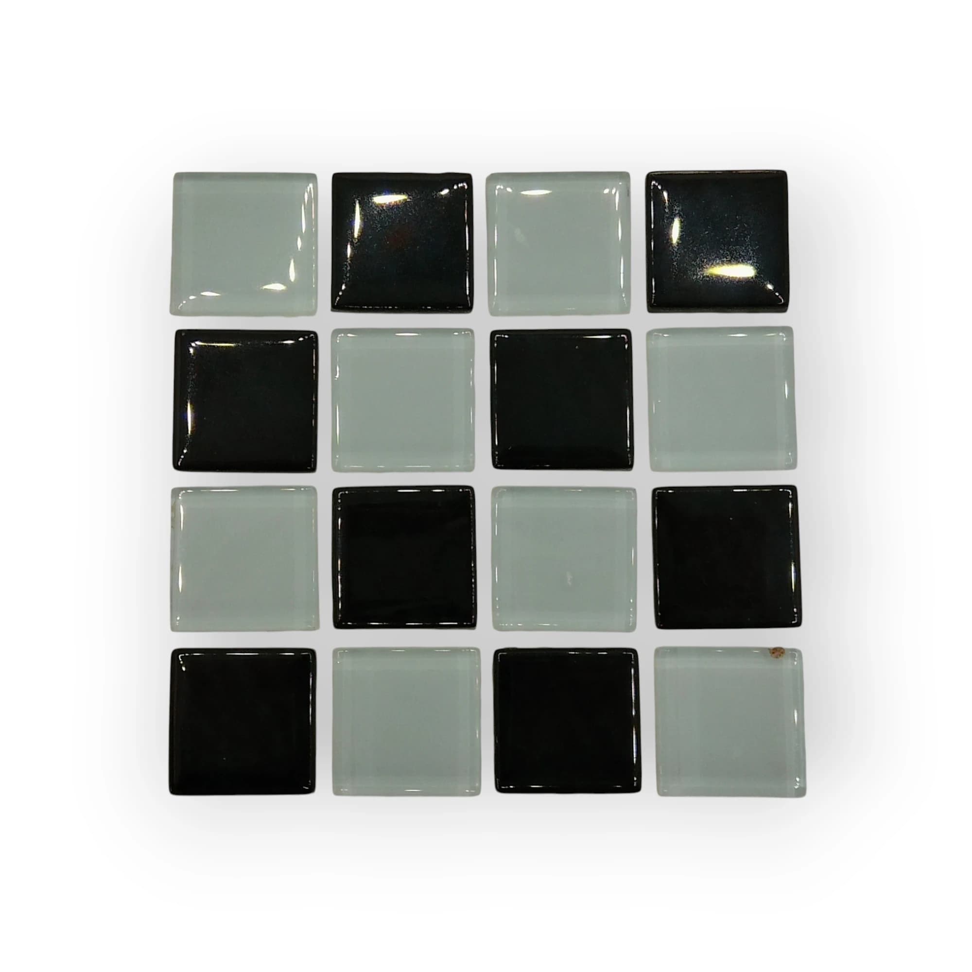 10x10 Sheet of Black/White mosaic tiles