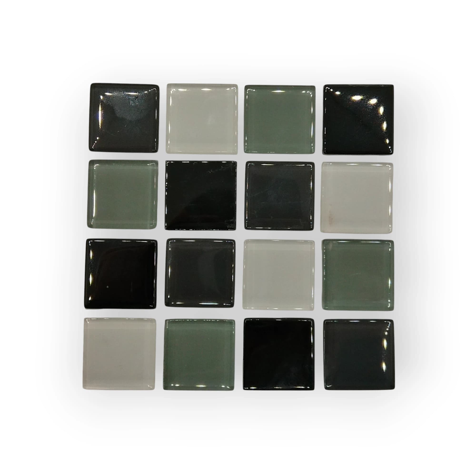 10x10 Sheet of Black/White/Grey mosaic tiles